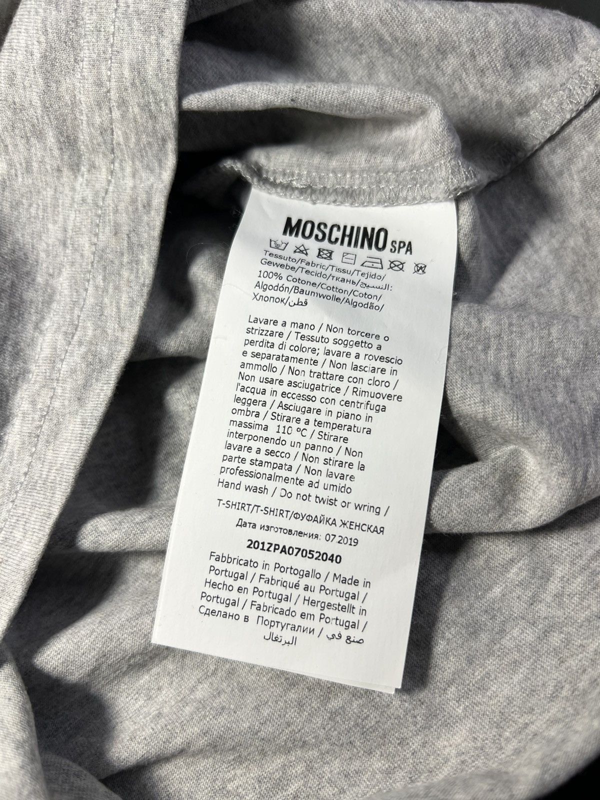 Moschino Moschino Couture Logo T-Shirt – Grey Size Large Size US M / EU 48-50 / 2 - 4 Thumbnail