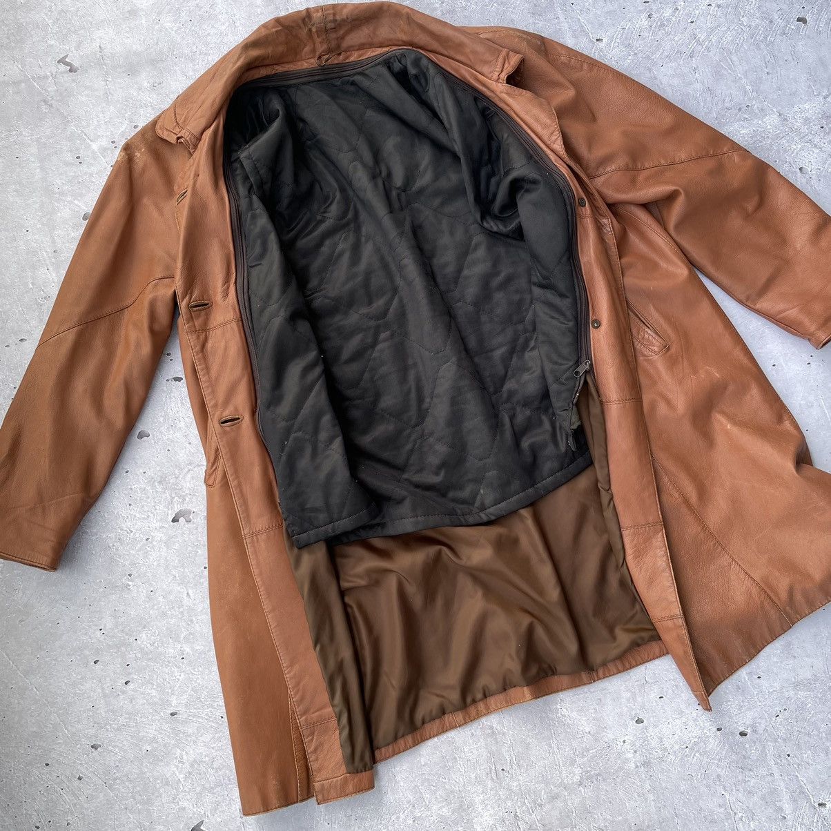 Japanese Brand vintage red leather trench coat style y2k japanese Size US L / EU 52-54 / 3 - 12 Thumbnail