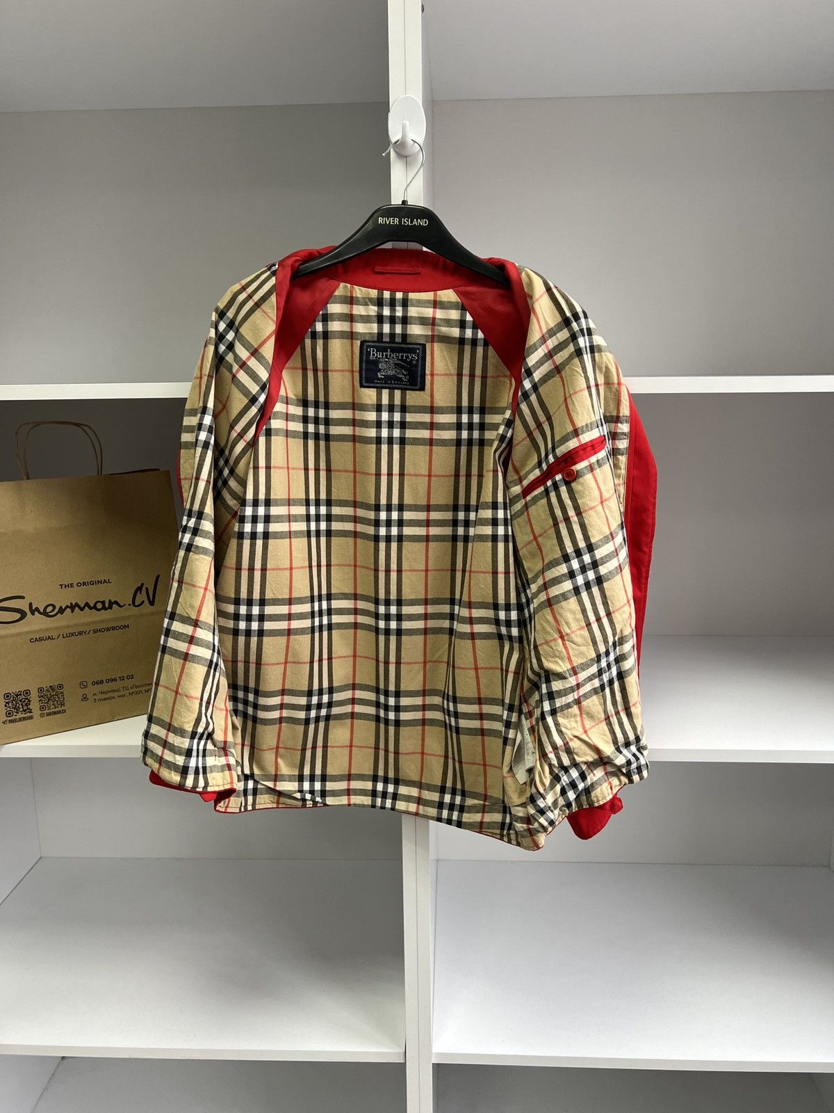 Burberry × Vintage Vintage 90's Burberry Check Bomber Ted Jacket Size US M / EU 48-50 / 2 - 7 Thumbnail