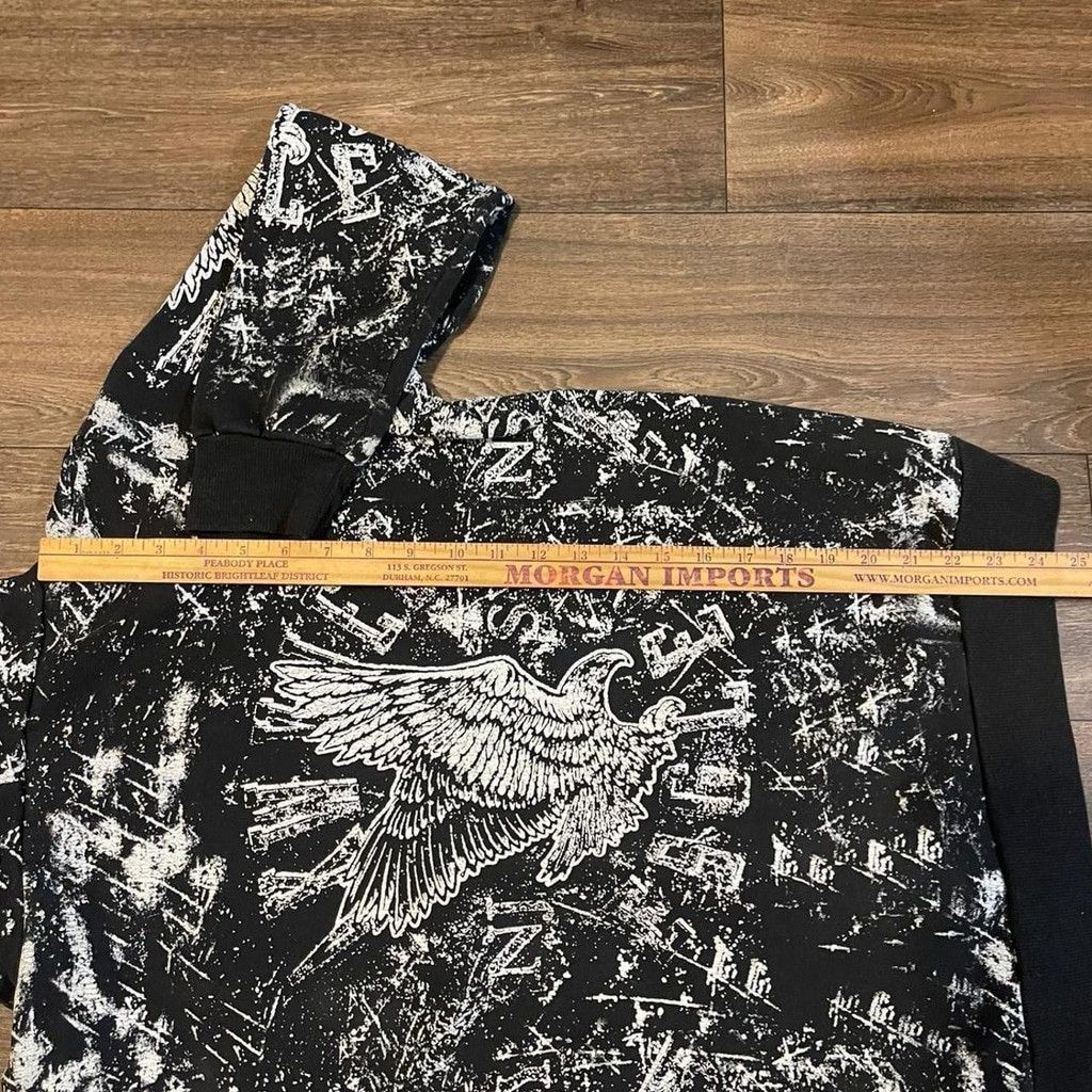 Other Eagle black and white grunge Y2K hoodie size L Size US L / EU 52-54 / 3 - 5 Thumbnail
