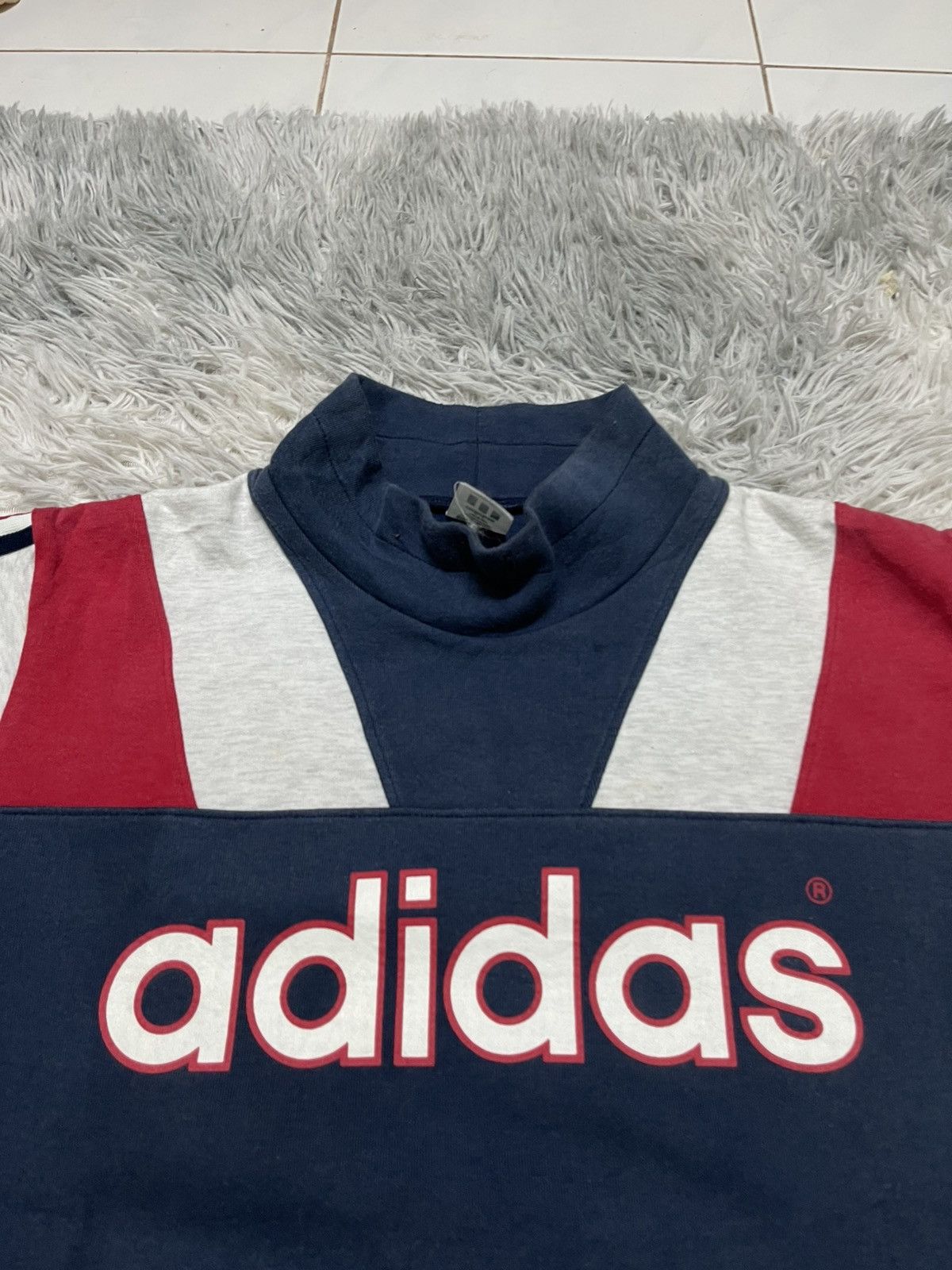 Adidas × Vintage 90s OG STYLE ADIDAS TURTLE NECK RARE DESIGN Size US S / EU 44-46 / 1 - 8 Thumbnail