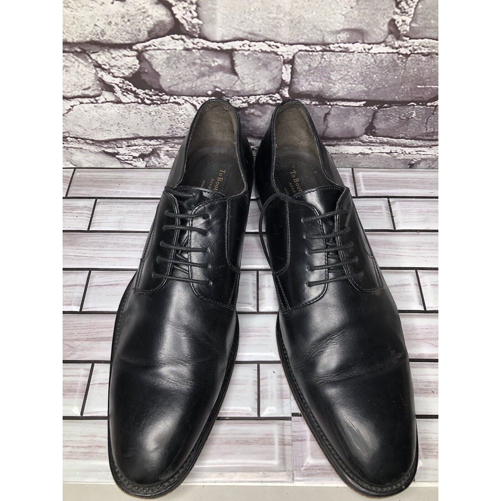 To Boot New York To Boot New York NUOVO Black Leather Lace Up Dress Oxfords M Size US 11 / EU 44 - 2 Thumbnail