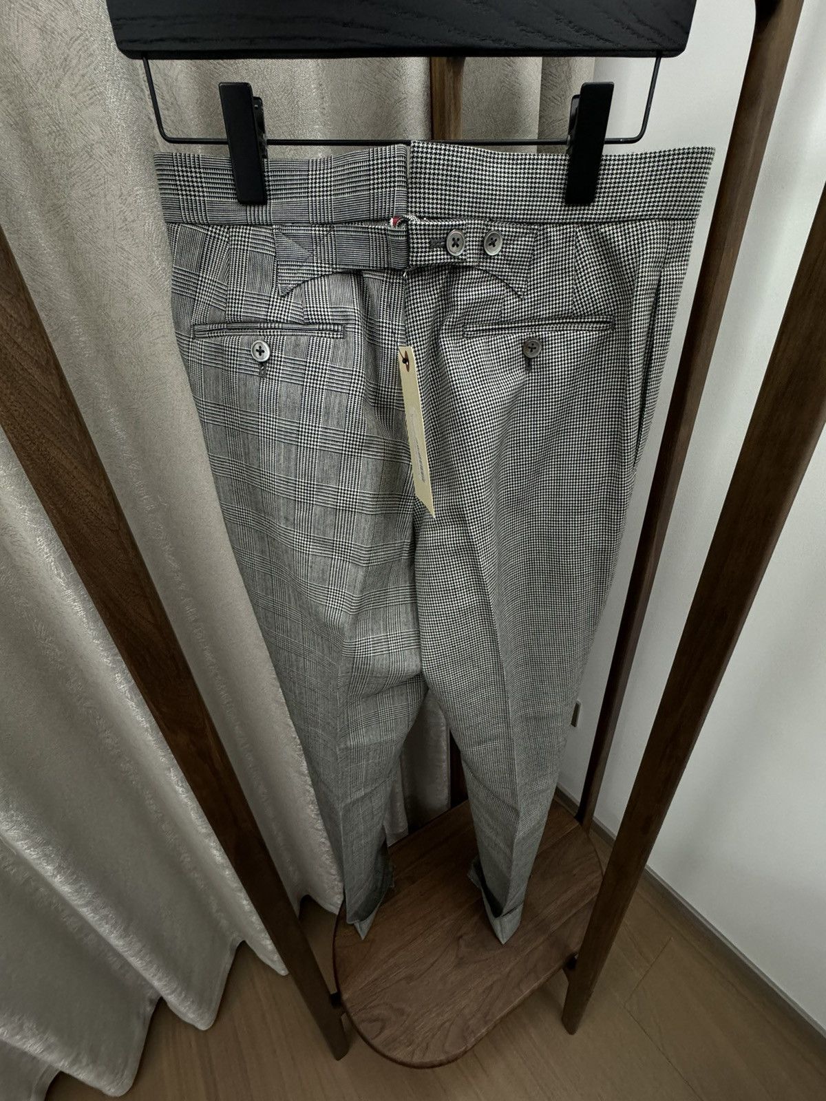 Thom Browne Thom Browne Classic Houndstooth Wool Backstrap Trouser Size US 32 / EU 48 - 2 Thumbnail