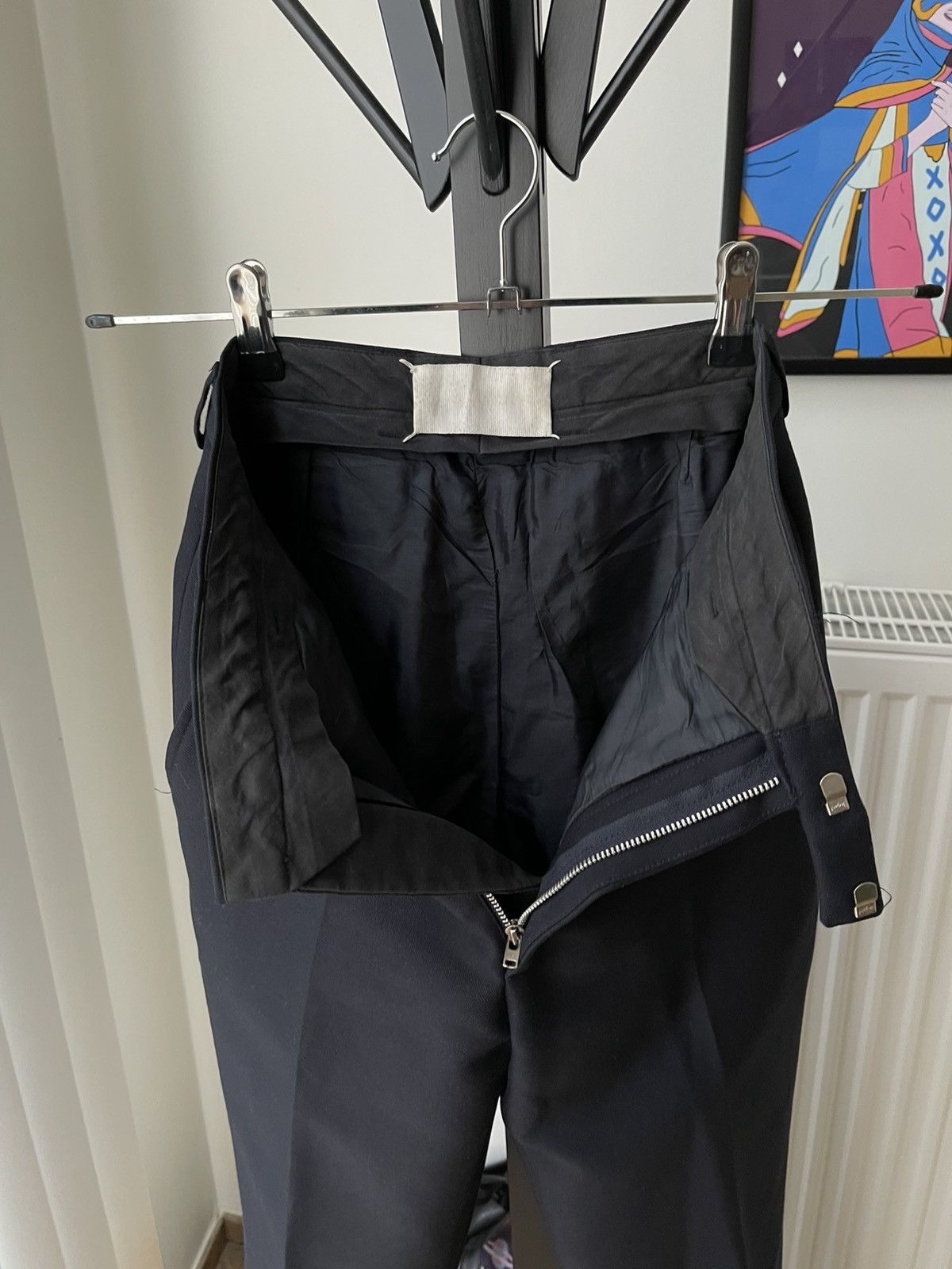 Maison Margiela Maison Martin Margiela 90s Navy Mixed Wool Trousers Size US 28 / EU 44 - 7 Thumbnail