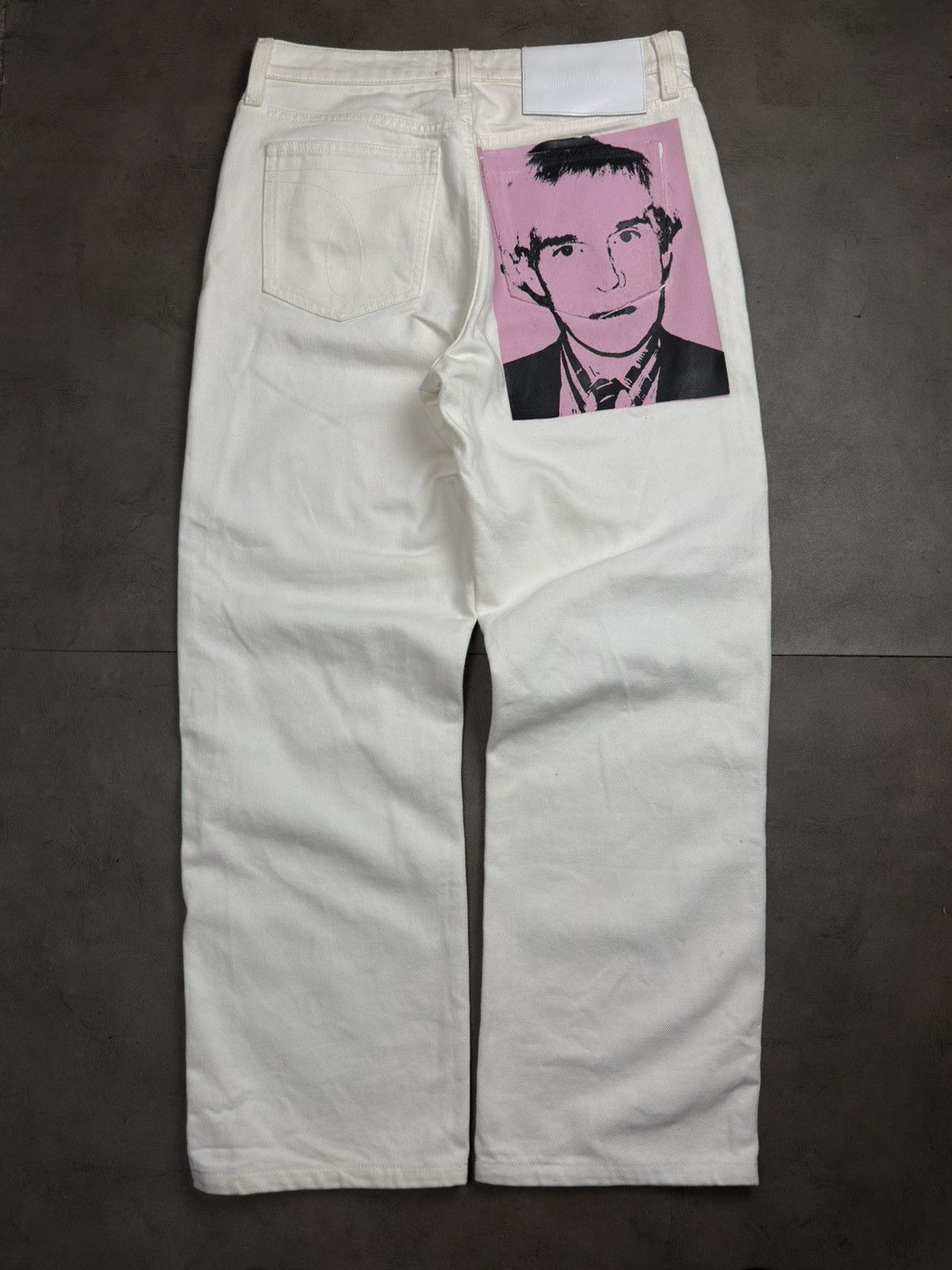 Raf Simons Calvin Klein x Andy Warhol x Raf Simons white pink jeans Size US 30 / EU 46 - 3 Thumbnail
