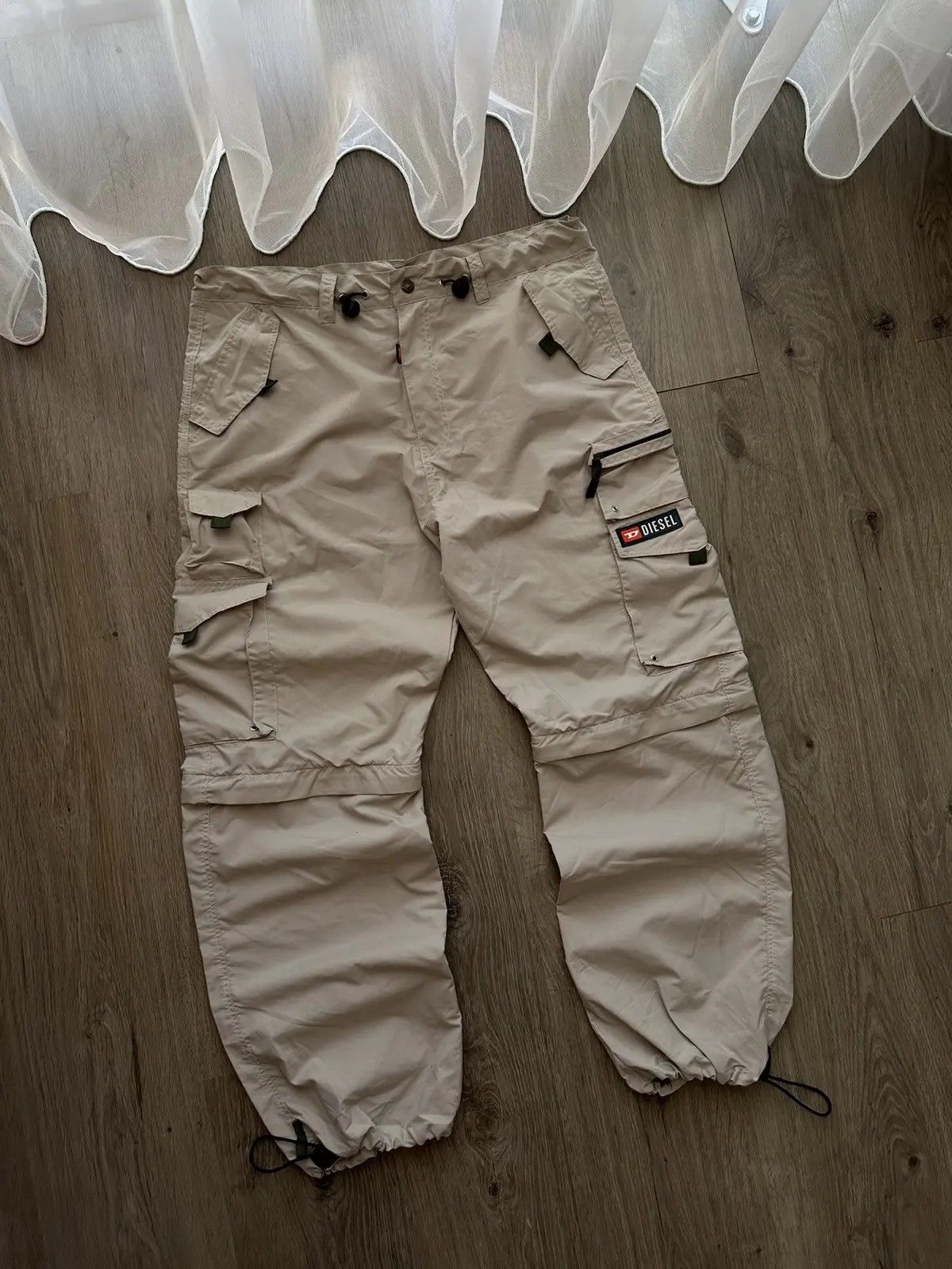 Diesel × Vintage Vintage Diesel Beige Cargo Transformers Pants Size US 32 / EU 48 - 15 Thumbnail