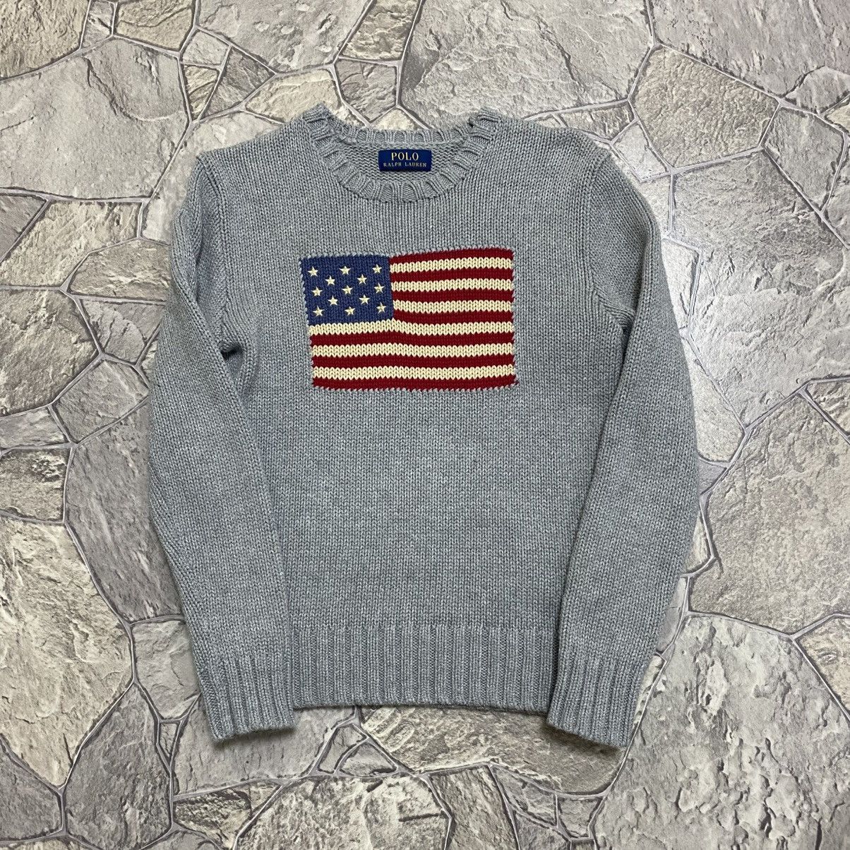 Polo Ralph Lauren Polo Ralph Lauren Sweater USA flag vintage Size US XXS / EU 40 - 1 Thumbnail