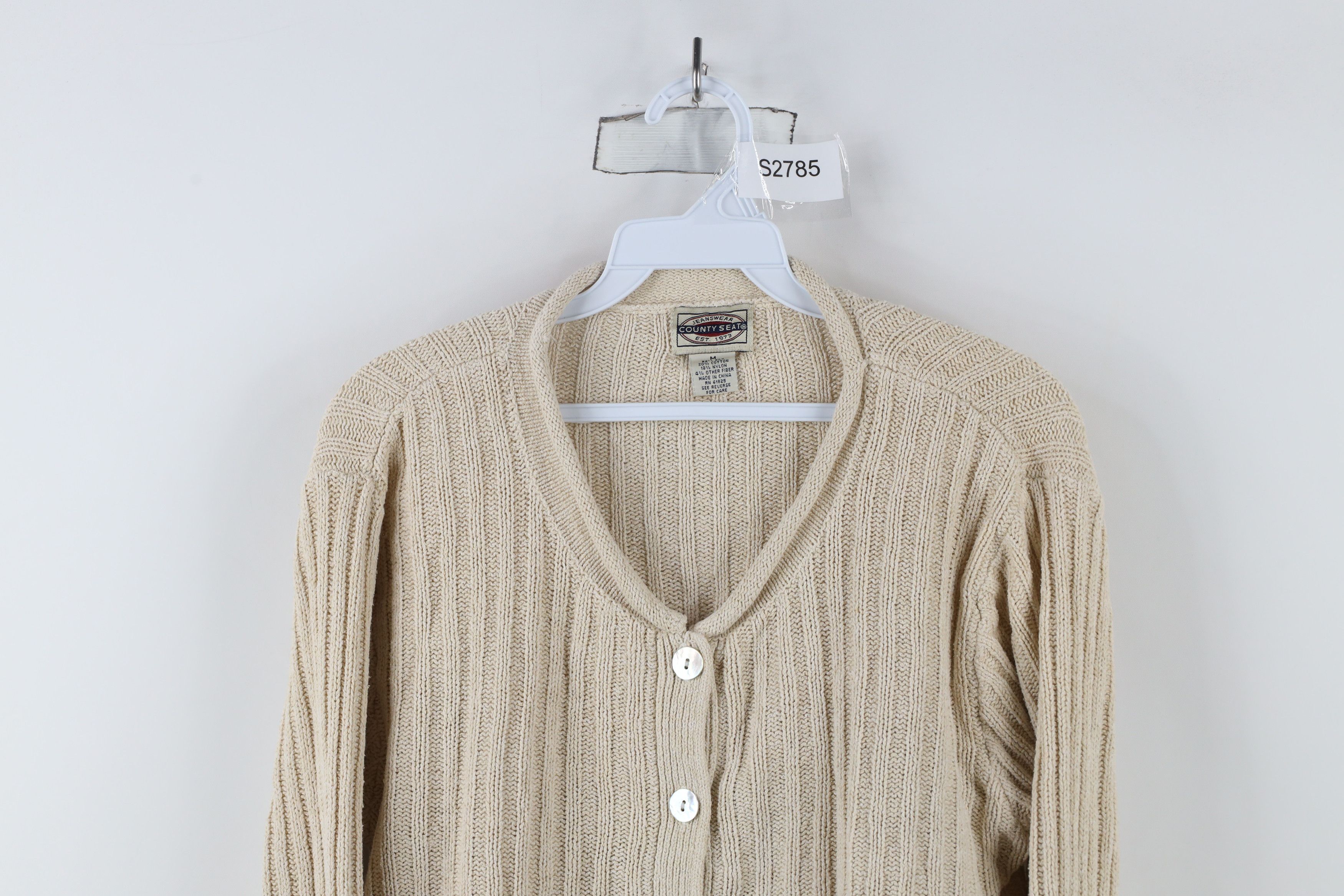 Vintage Vintage 90s Y2K Silk Blend Marled Knit Cardigan Sweater Size M / US 6-8 / IT 42-44 - 2 Thumbnail