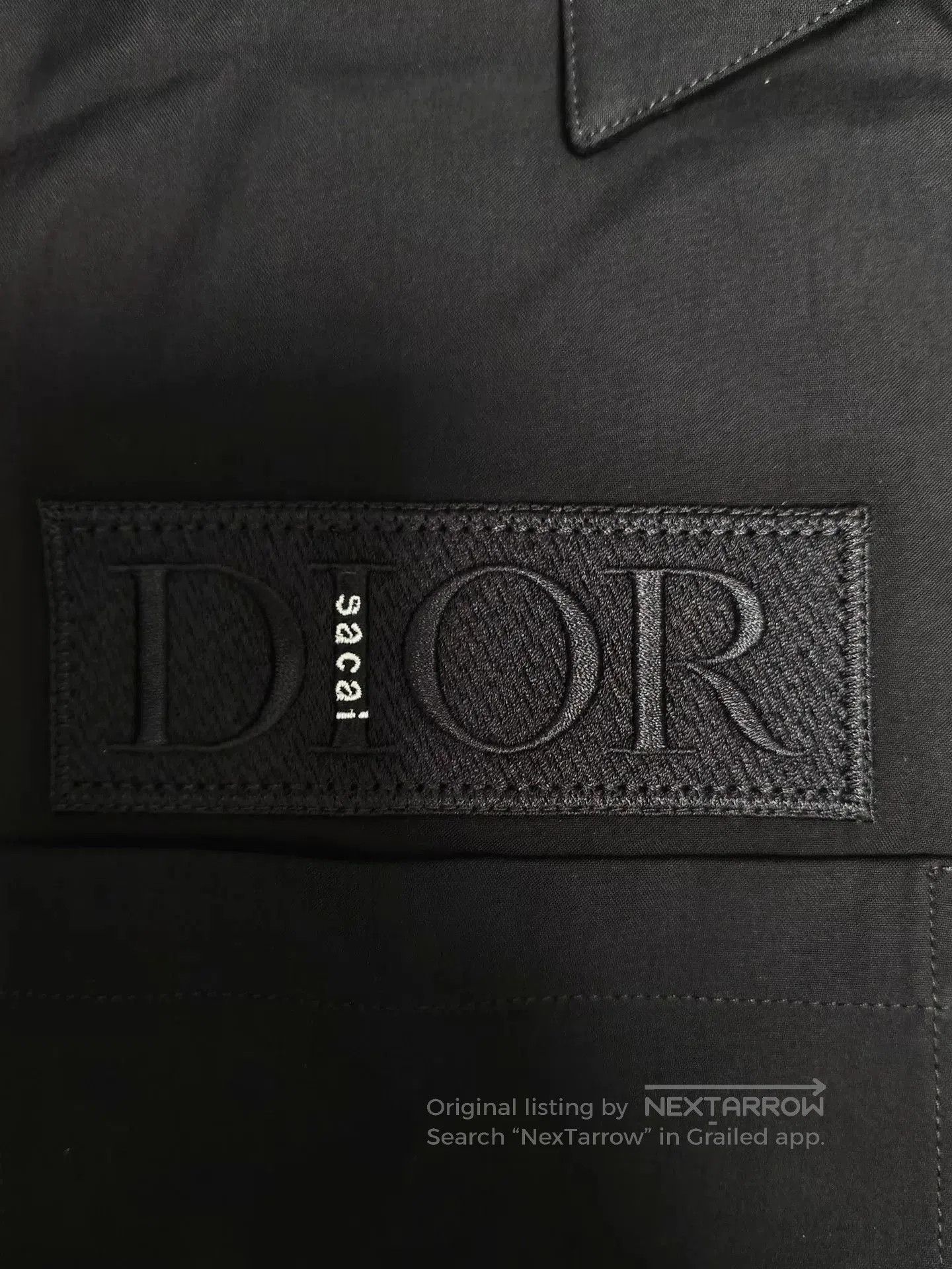 Dior dior x sacai black long sleeve shirt. Size US M / EU 48-50 / 2 - 4 Thumbnail