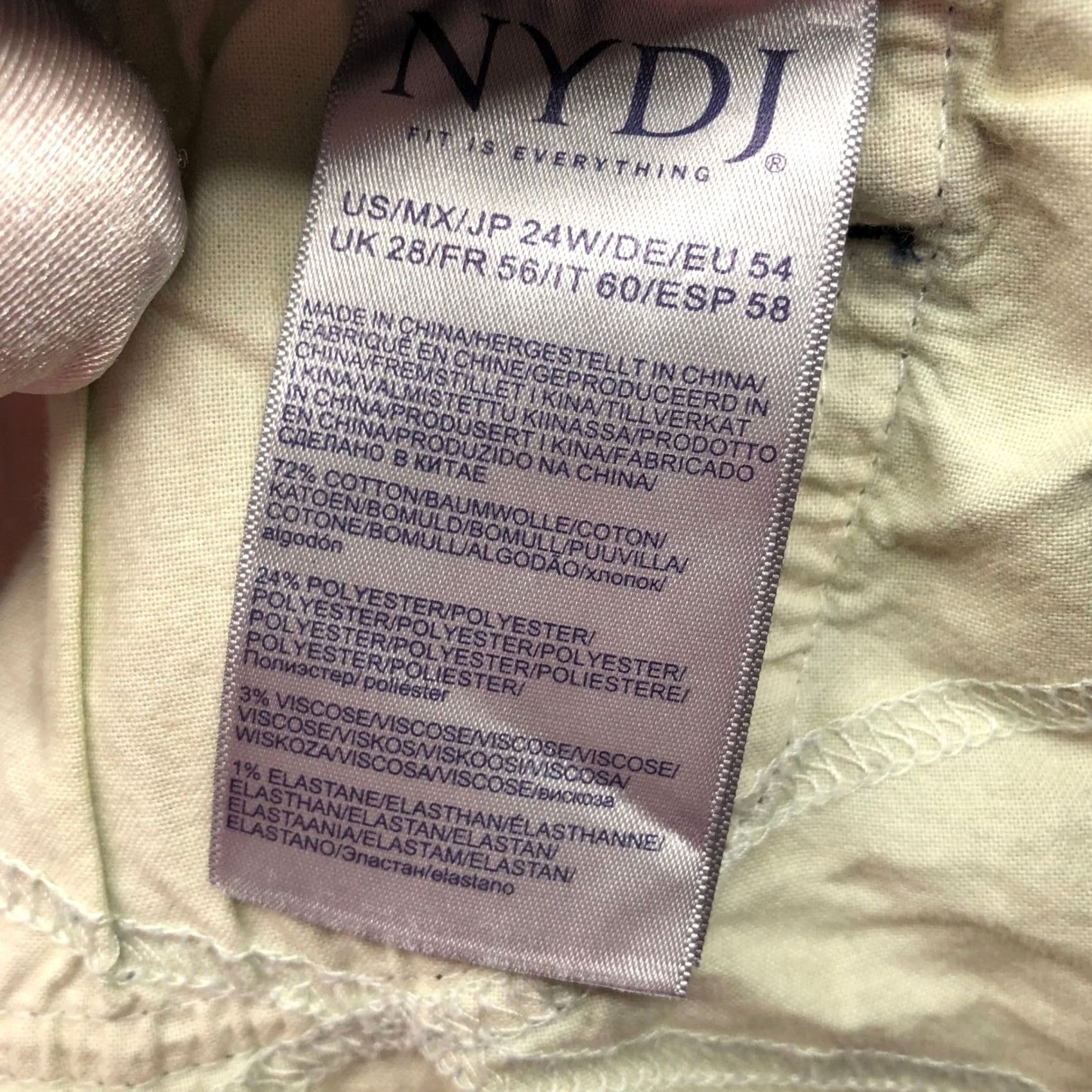 NYDJ NYDJ Jeans Womens 24W Blue Medium Wash Stretch High Rise Wide Leg Crop Ankle 5-Pocket Denim Slimming Pockets Button Zip XXS-Plus? Size 42" / US 20 - 5 Thumbnail