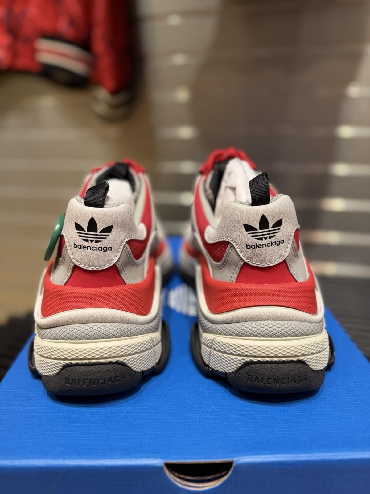 Balenciaga Adidas x Balenciaga Triple S Sneaker 'Red Grey 7US/40EU New Size US 7 / EU 40 - 9 Thumbnail