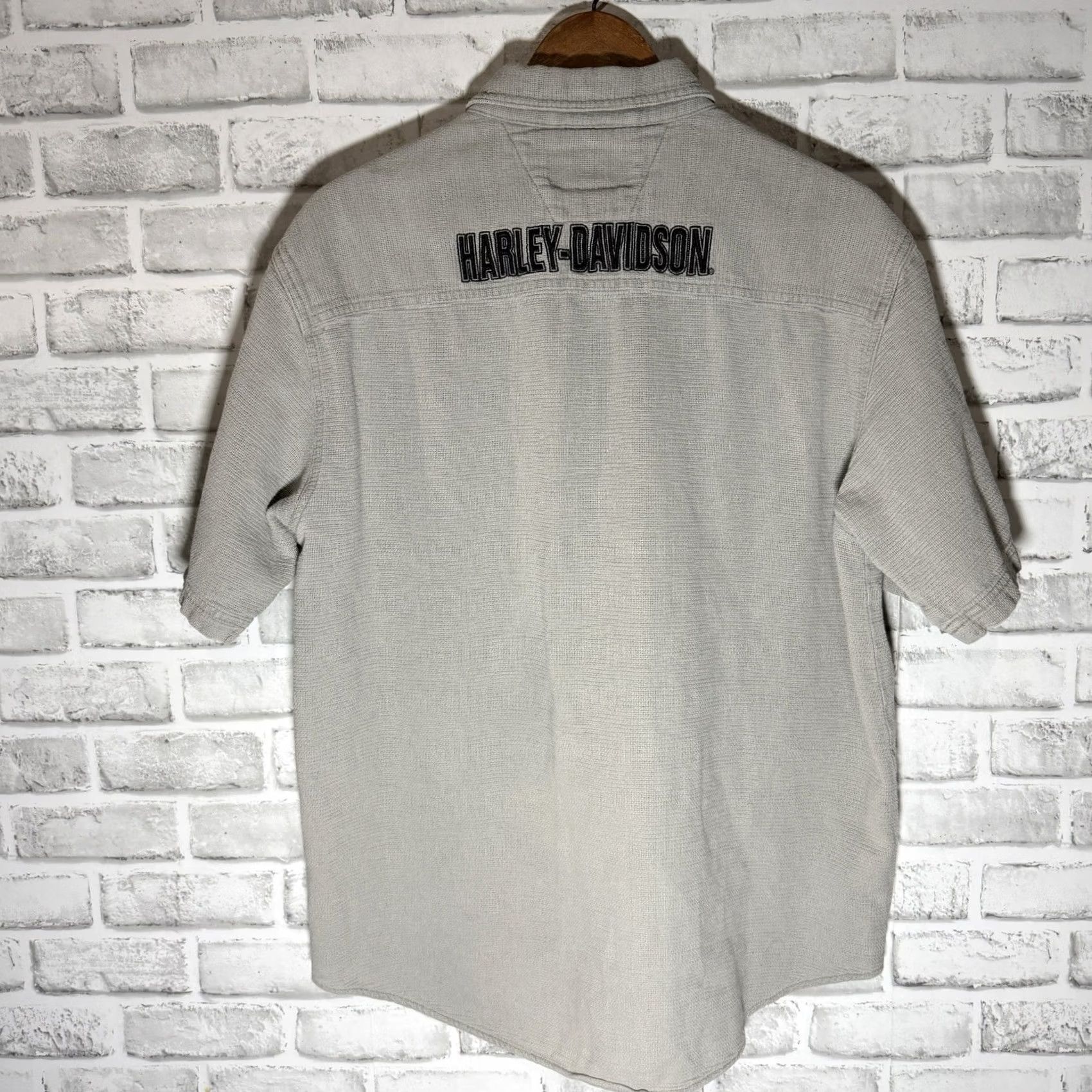 Harley Davidson Harley-Davidson Shirt Mens Short Sleeve Button-Down Gray L Size US L / EU 52-54 / 3 - 5 Thumbnail