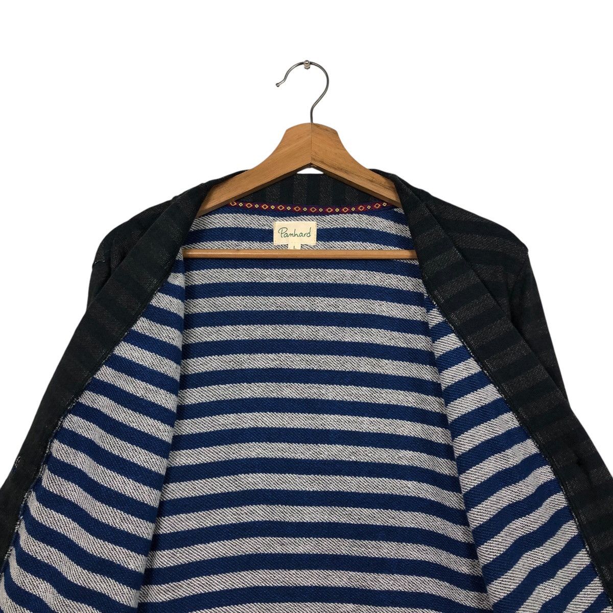 Japanese Brand 📌Vintage Cardigan Jacket Panhard Striped Blanket Size US L / EU 52-54 / 3 - 15 Thumbnail