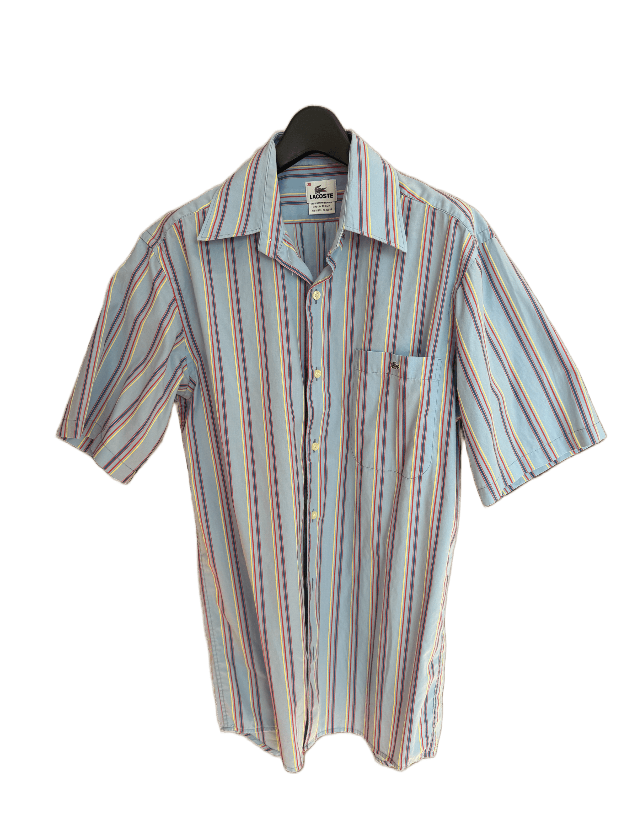 Lacoste Lacoste Short Sleeve Striped Button-Down Shirt Size US S / EU 44-46 / 1 - 1 Thumbnail