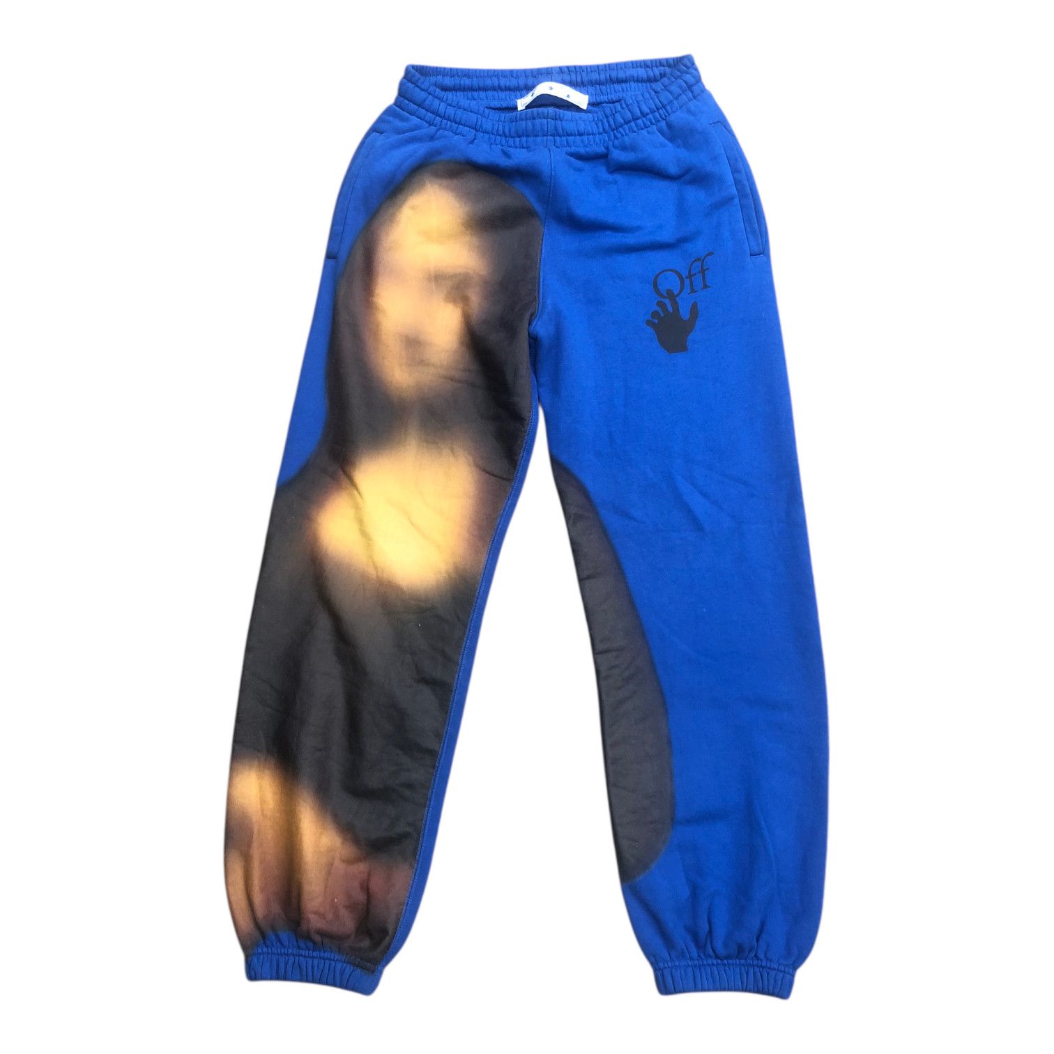 Off-White 💯OFF-WHITE c/o VIRGIL ABLOH Blue Mona Lisa SweatPants Size US 32 / EU 48 - 1 Thumbnail