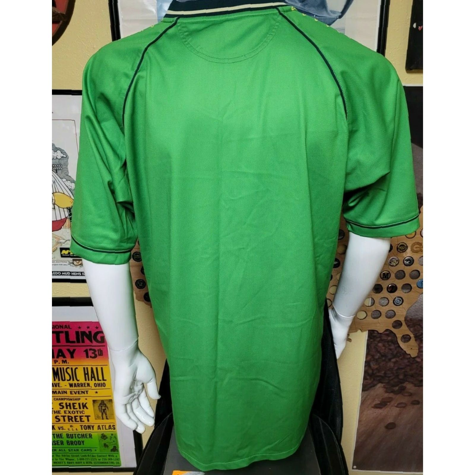 Diadora Diadora Soccer Jersey Shirt Green Galaxy Short Sleeve Medium Mens Size US M / EU 48-50 / 2 - 5 Thumbnail