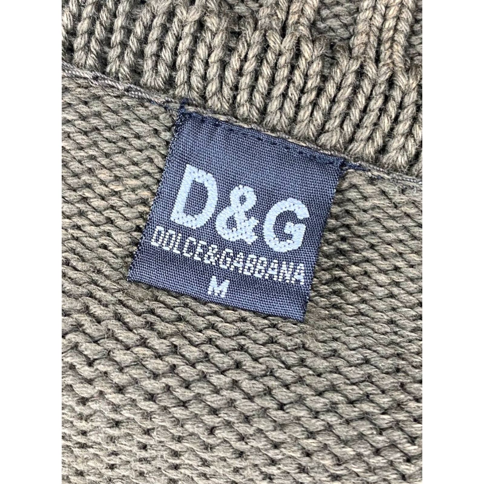 Dolce & Gabbana VINTAGE Dolce&Gabbana Ribbed Knit Sweater 1/4 Zip Men Size M Brown Pullover Knit Long Sleeve Winter Casual Mens Size US M / EU 48-50 / 2 - 5 Thumbnail