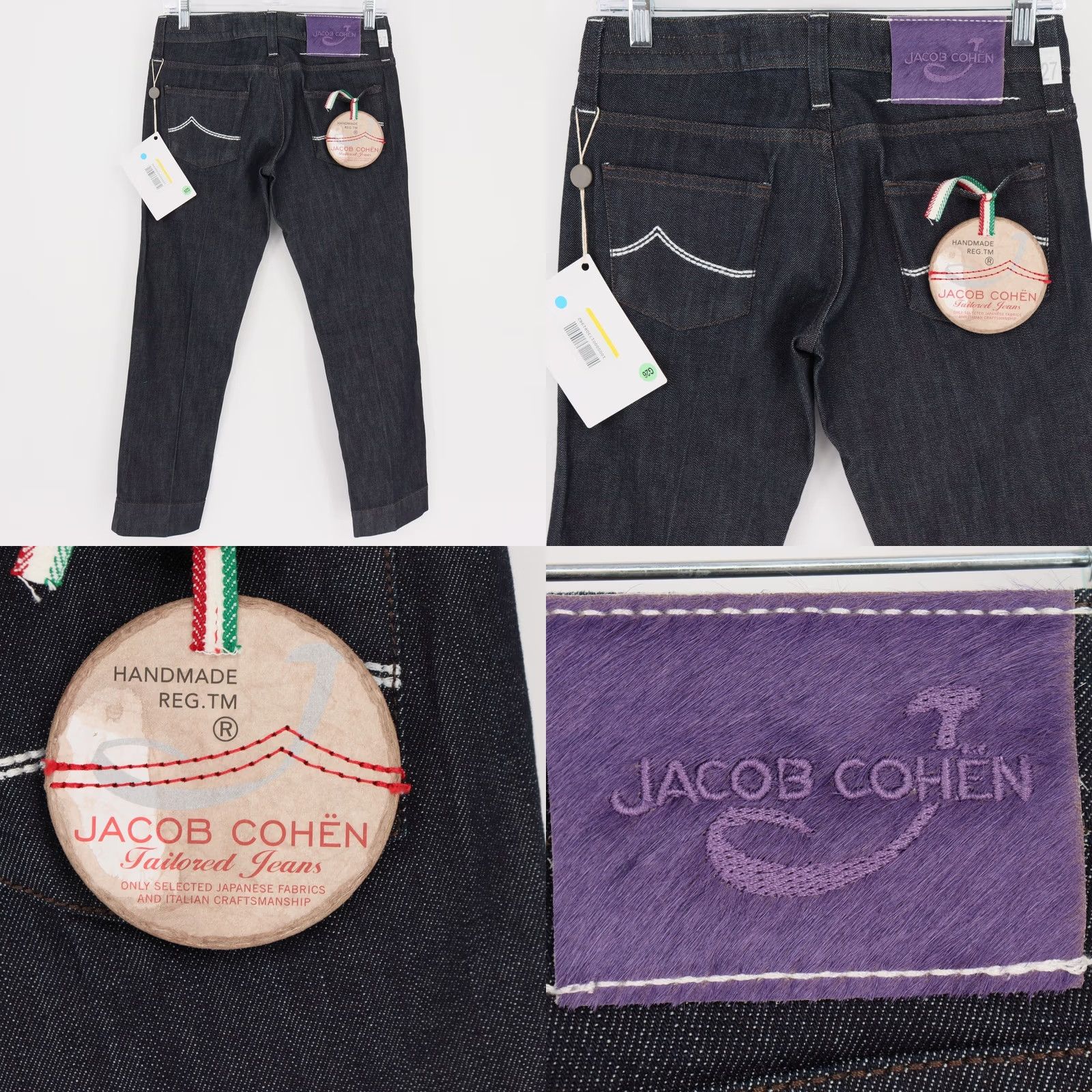 Jacob Cohen Jacob Cohen Tailored Jeans Size 27 Dark Wash Blue Denim Ladies Slim Low Rise Straight 26in Inseam Button Logo Pockets Luxury Rare Find Size 27" / US 4 / IT 40 - 8 Thumbnail