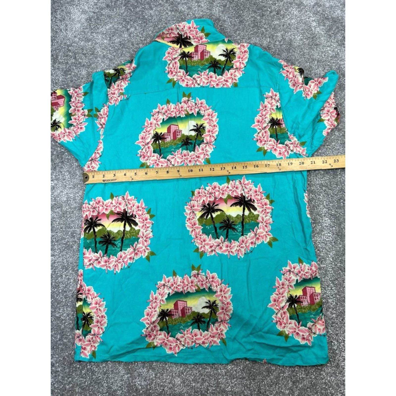 Vintage Duvin Men's Hawaiian Shirt Button-Up Casual Floral Short Sleeve Blue Size US L / EU 52-54 / 3 - 5 Thumbnail