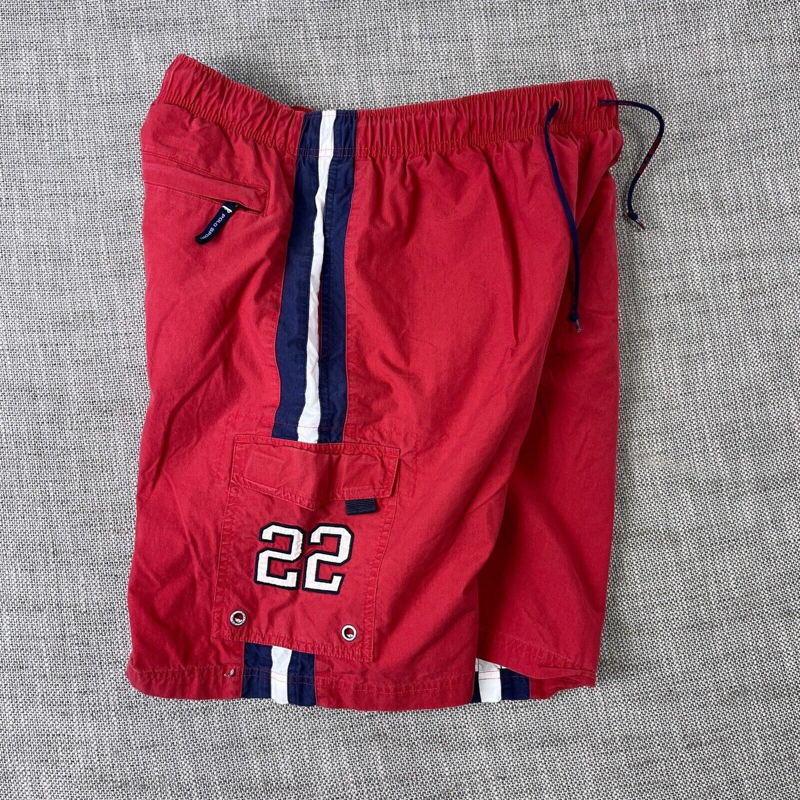 Polo Ralph Lauren x Vintage Y2K Polo Sport Board Swim Trunks Shorts 34-44X9 Surfer XL in Red, Men's