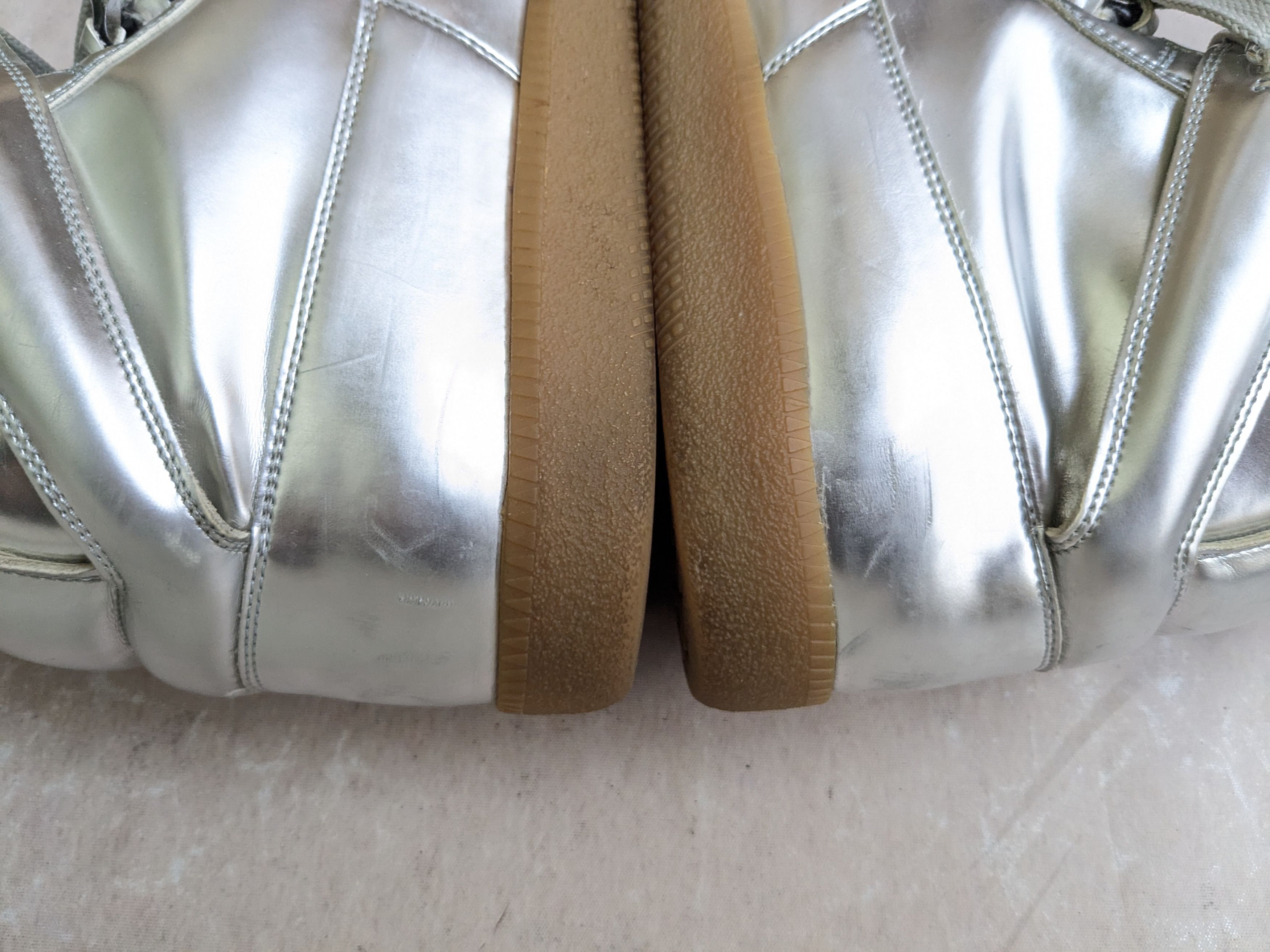 Maison Margiela Maison Margiela Cuban Link High Top Sneakers 10 43 Silver Size US 10 / EU 43 - 12 Thumbnail