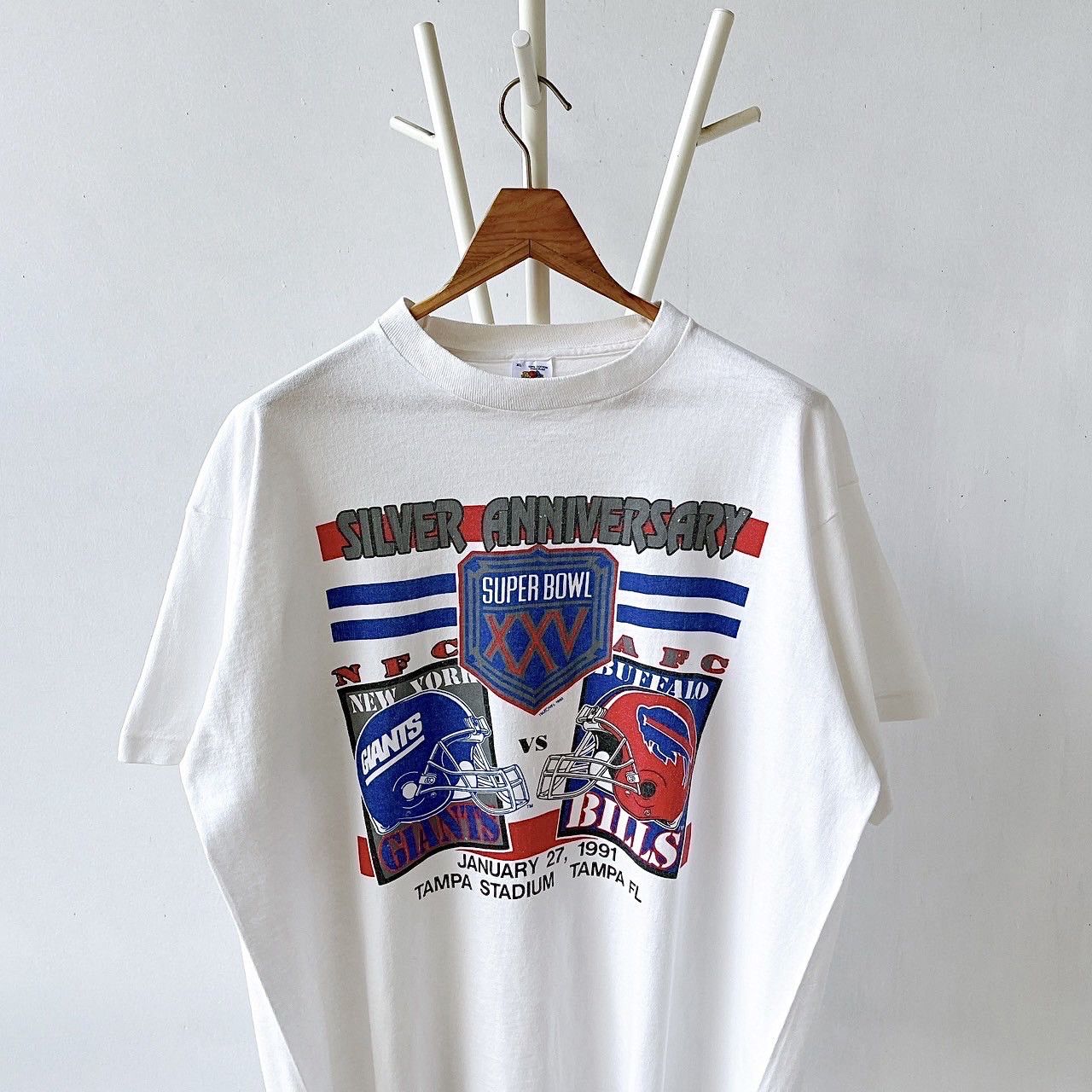 Fruit Of The Loom × Vintage 90s New York Giants Vs Buffalo Bills NFL t-shirt/ XL Size US XL / EU 56 / 4 - 3 Thumbnail