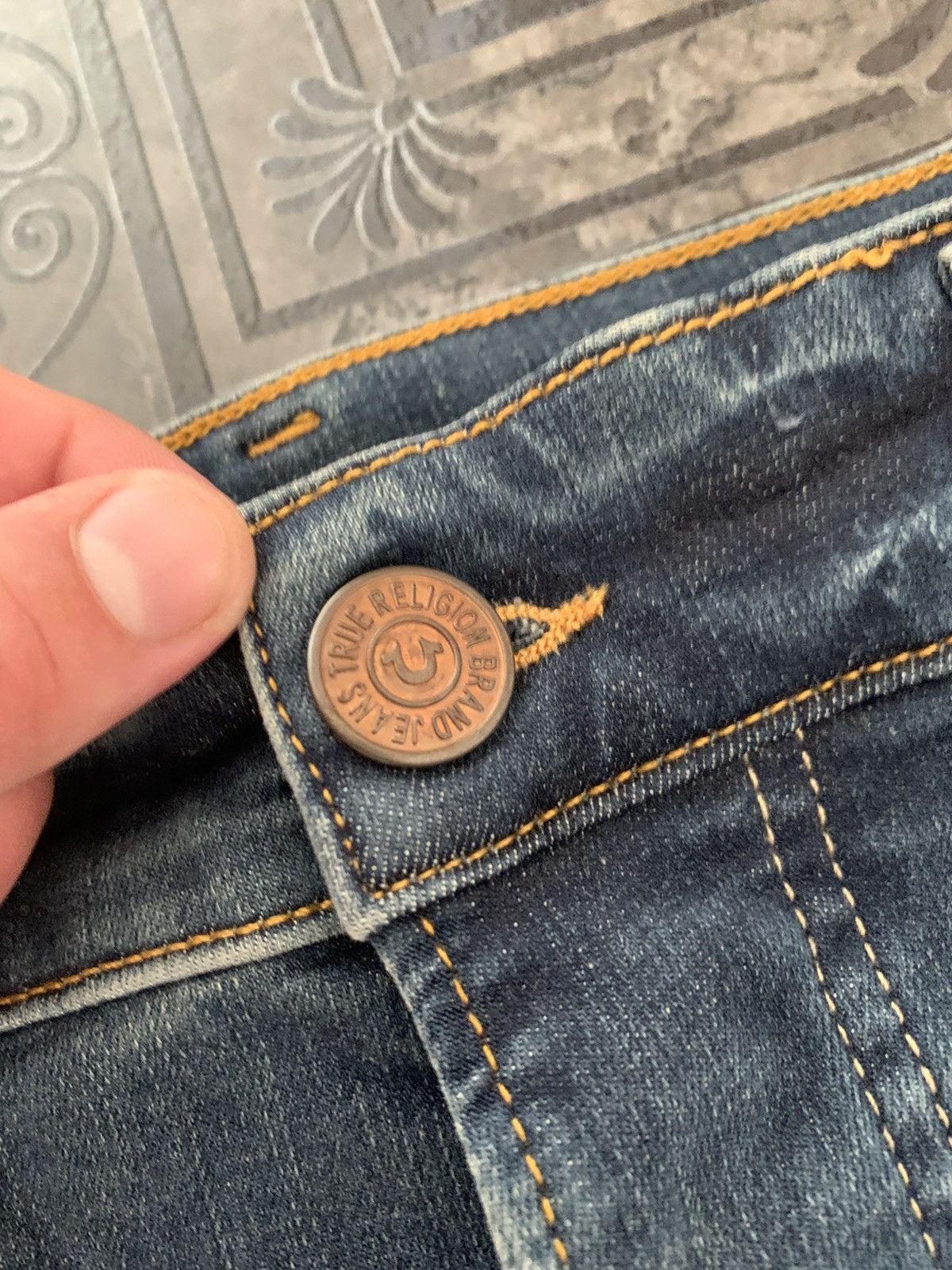 Japanese Brand × True Religion × Vintage 🔥 True Religion Rocco Relaxed Skinny Pants Jeans Y2K Logo Size US 33 - 5 Thumbnail