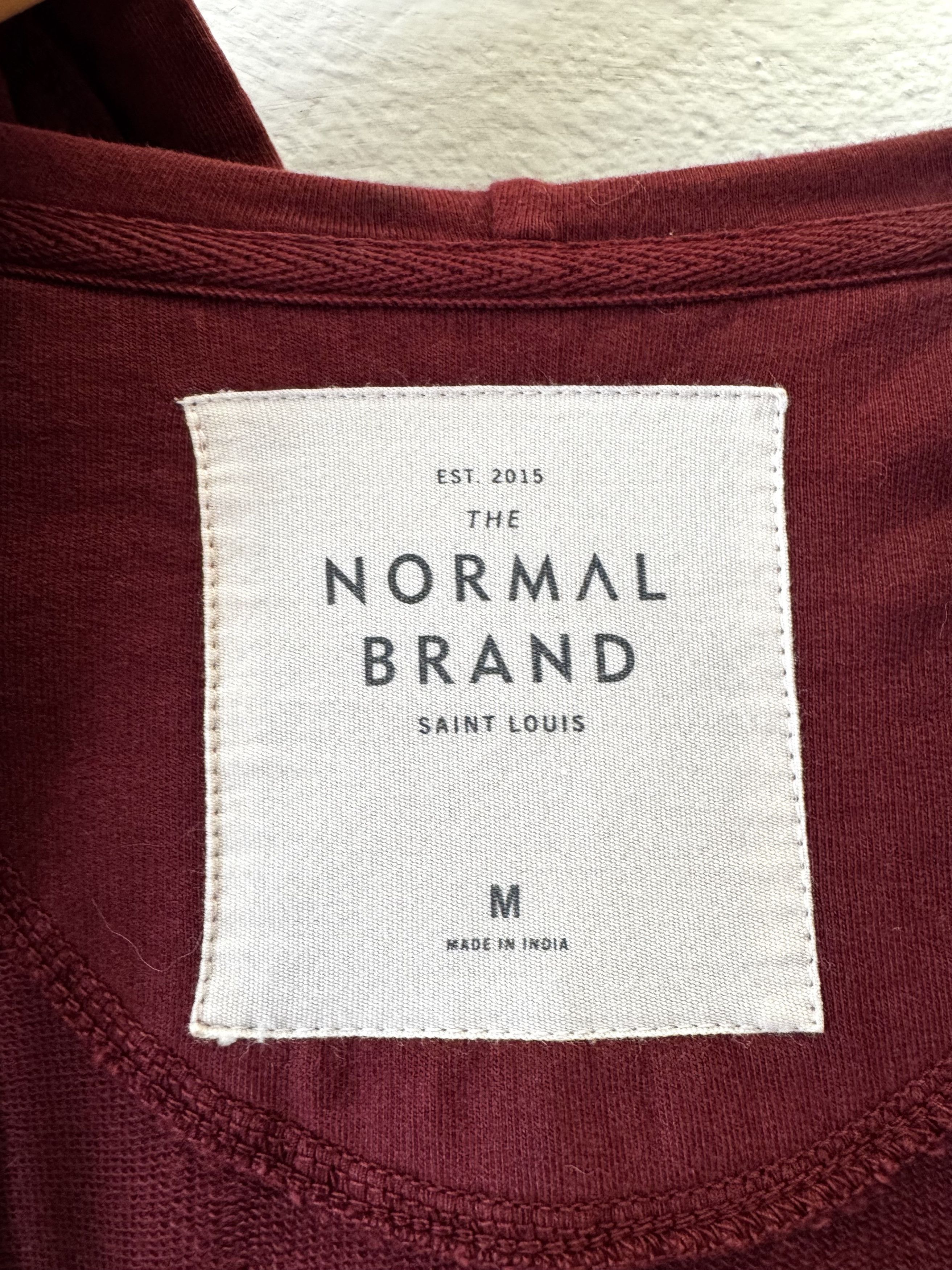 Other The Normal Brand - Terry Full-Zip Hoodie - Oxblood Size US M / EU 48-50 / 2 - 4 Thumbnail