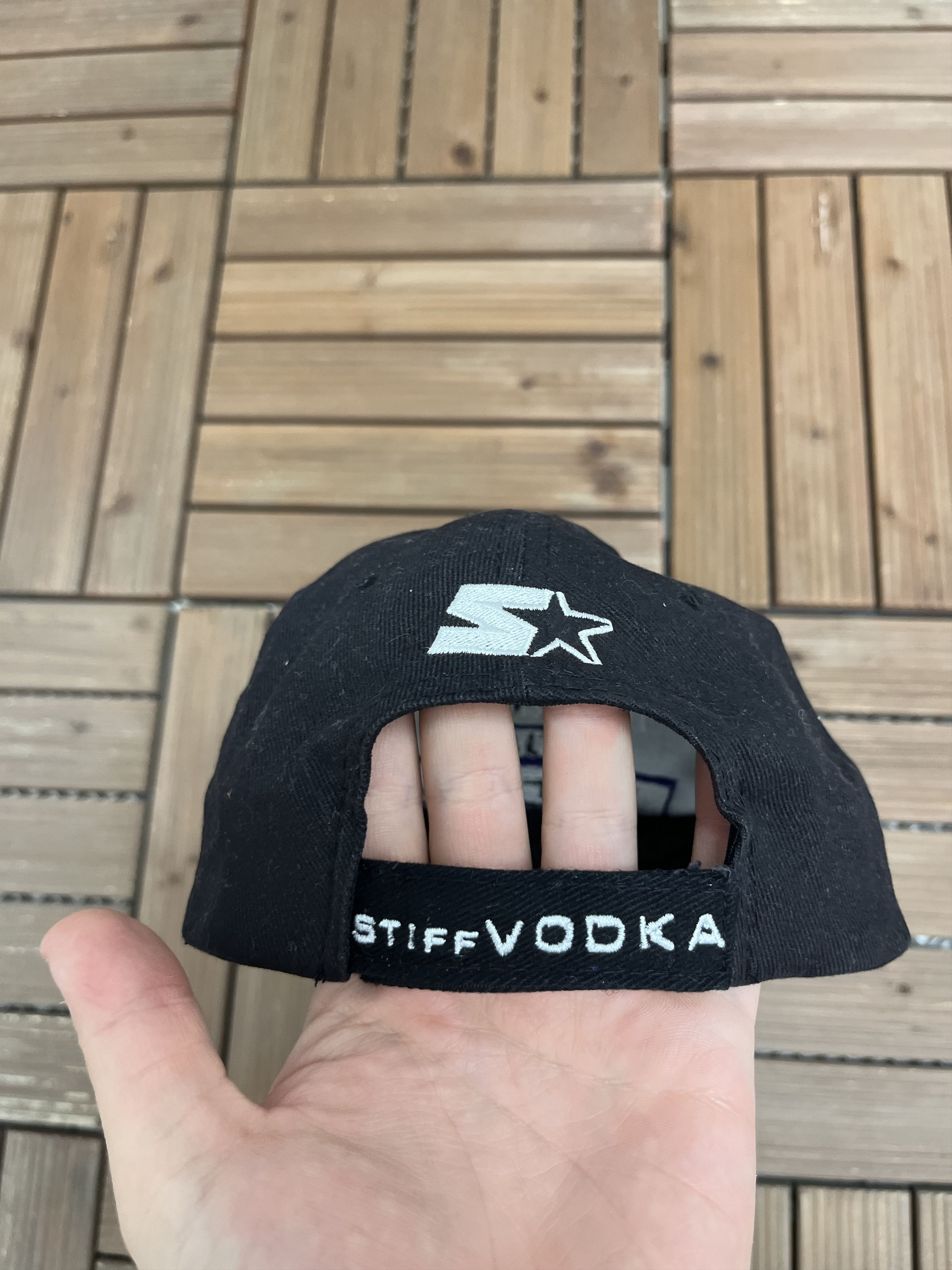 Starter × Vintage The Original Stiff Vodka Vintage Strap Back Black Hat Cap Size ONE SIZE - 5 Thumbnail