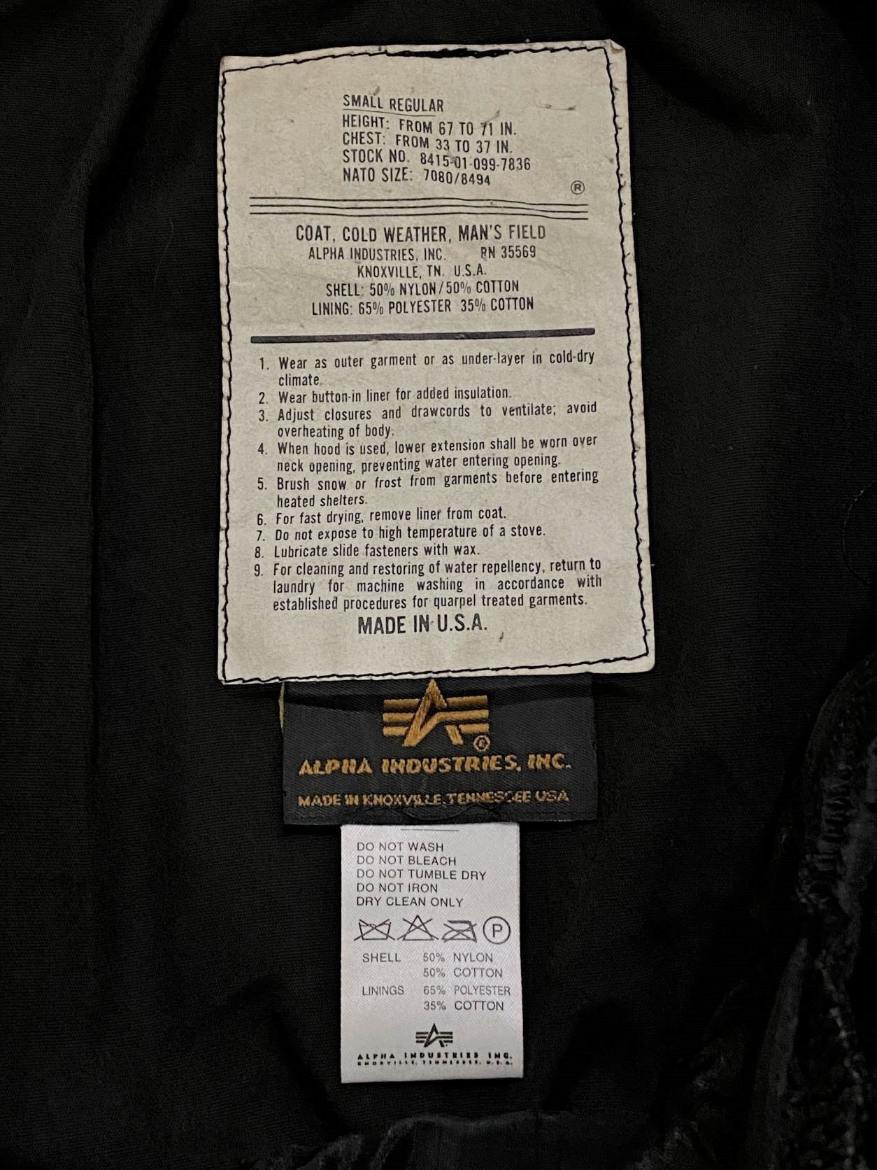 Alpha Industries Alpha Industries M-65 Field Coat Made in USA Size US S / EU 44-46 / 1 - 6 Thumbnail