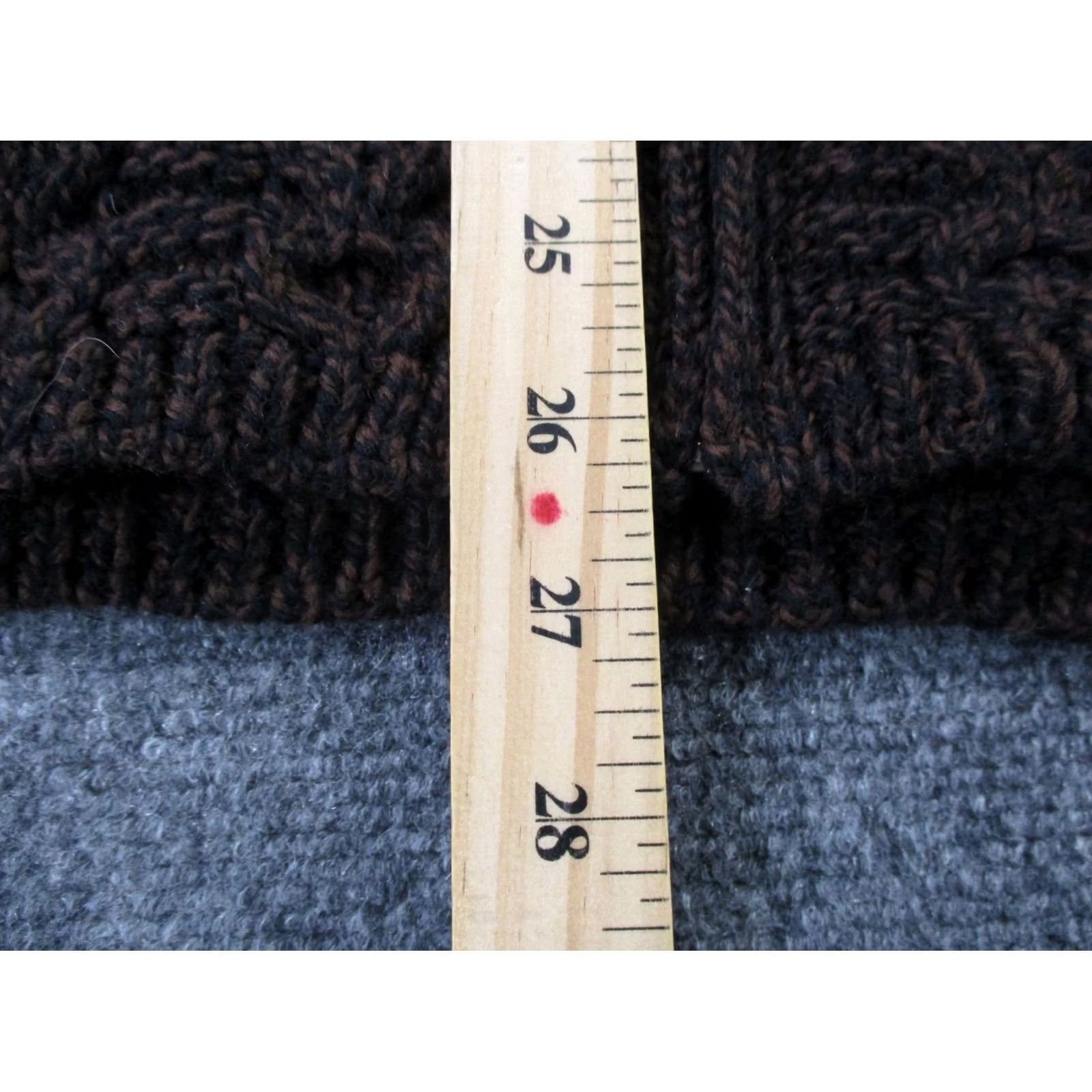 Vintage Arancrafts Sweater Jacket Women M Brown Merino Wool Ireland Cable Knit Chunky Size M / US 6-8 / IT 42-44 - 4 Thumbnail