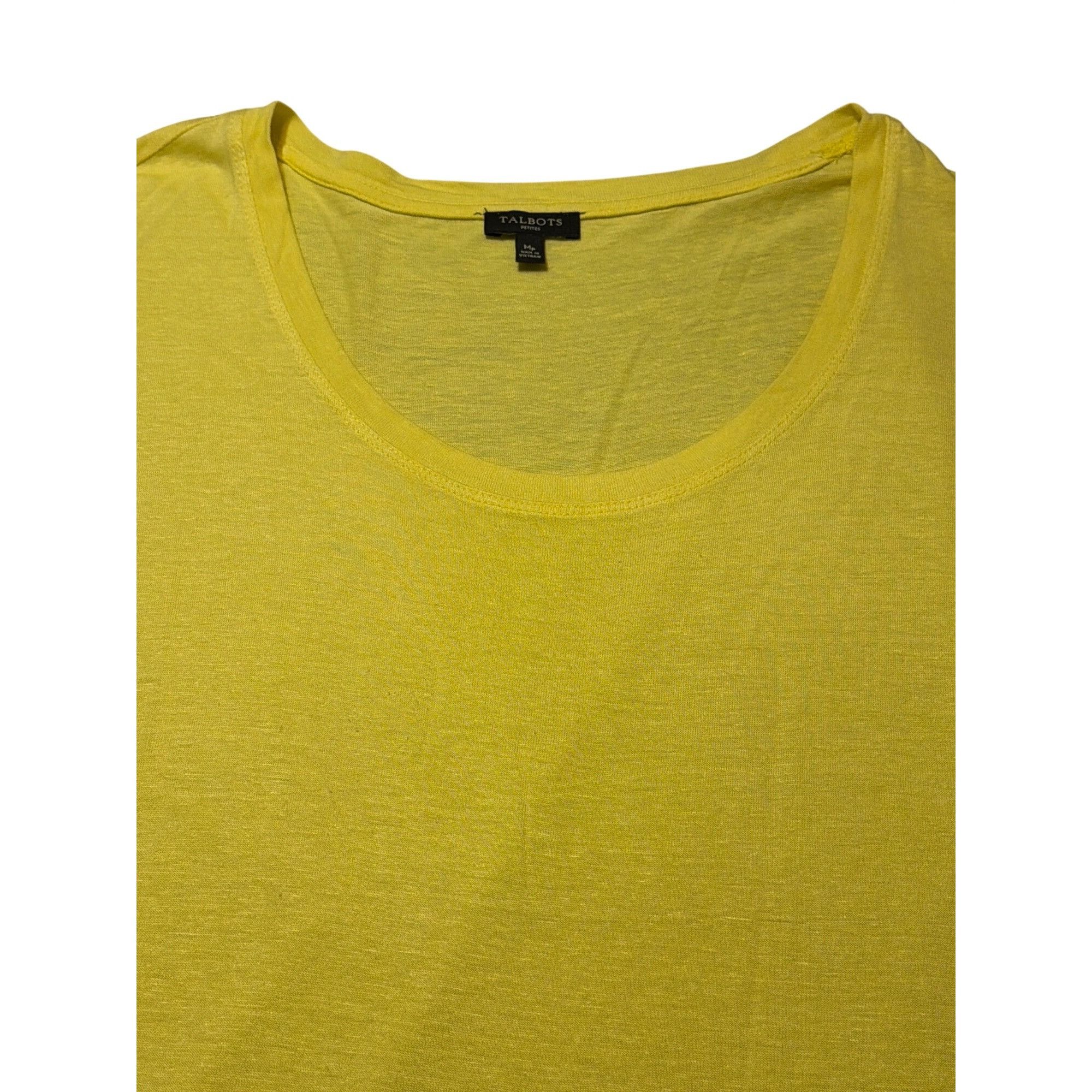 Talbots Talbots Yellow Short Sleeve T Shirt Scoop Neck Comfort Every Size M / US 6-8 / IT 42-44 - 4 Thumbnail