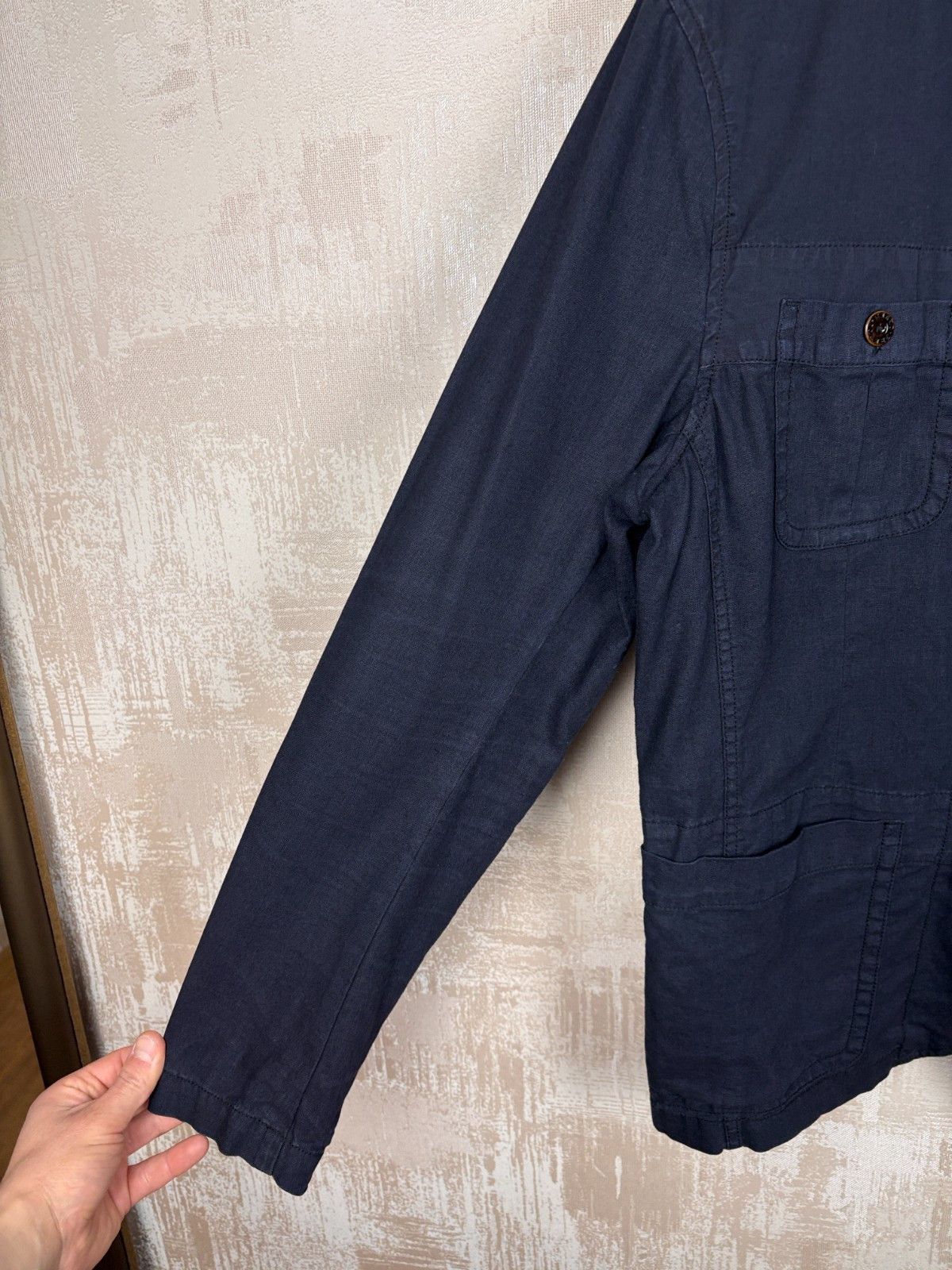 Pretty Green Pretty Green Linen / Cotton Pockets Jacket Navy Size US L / EU 52-54 / 3 - 8 Thumbnail