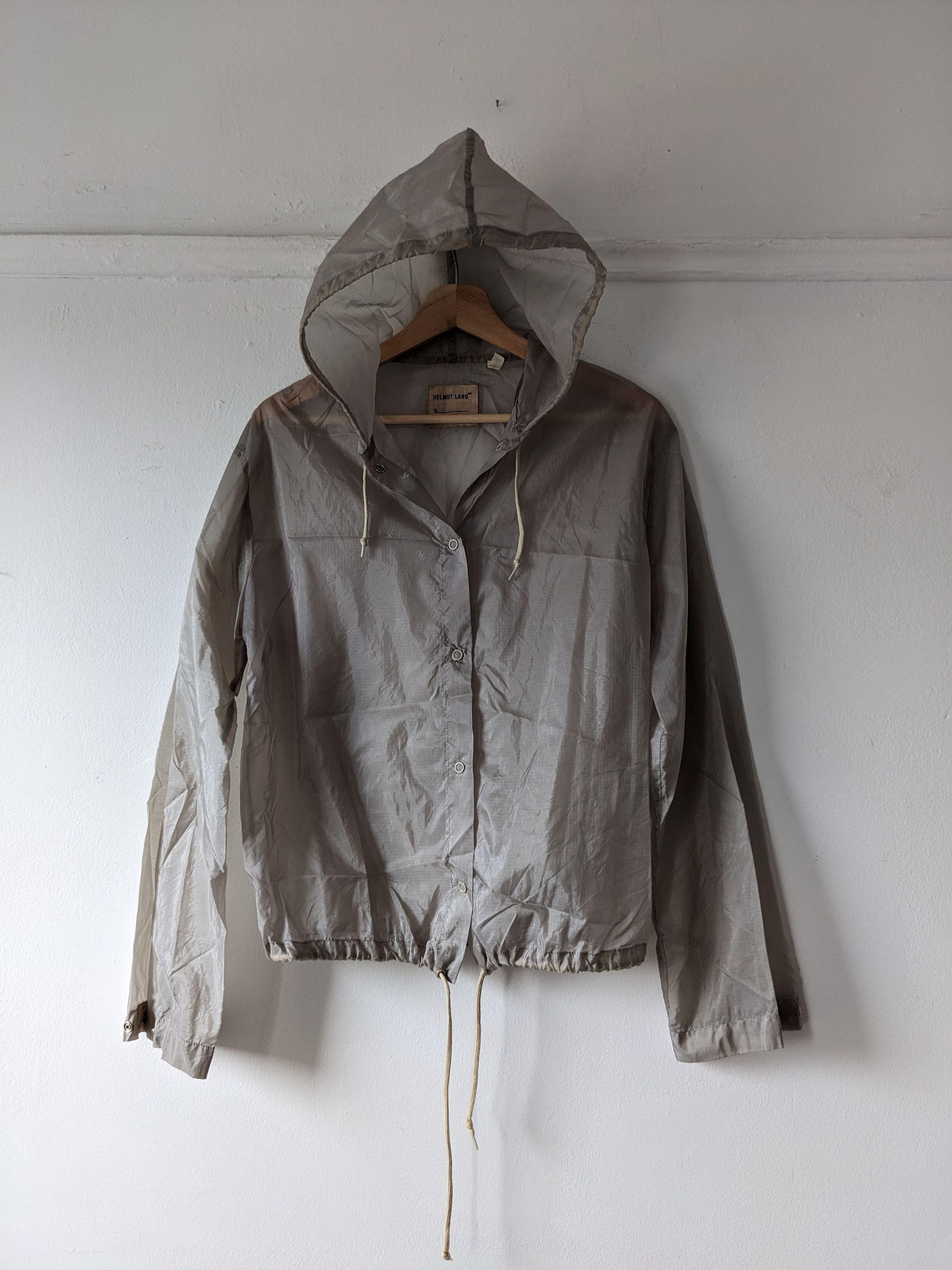 Helmut Lang S S 1998 Sheer Wide Arm Rain Jacket Grailed