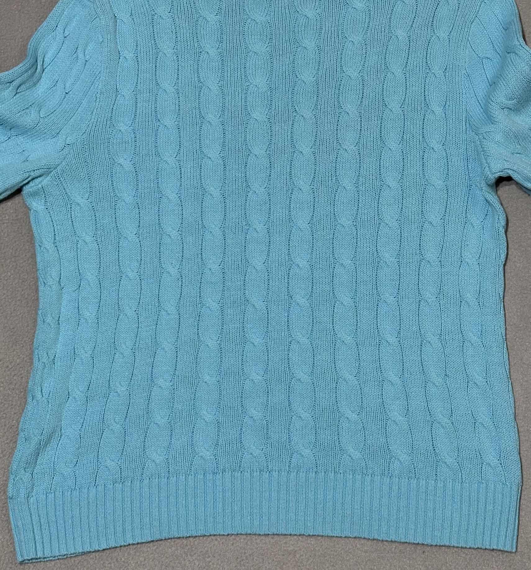 Polo Ralph Lauren Polo Ralph Lauren Cable Knit Baby Blue Sweater Large Size L / US 10 / IT 46 - 7 Thumbnail