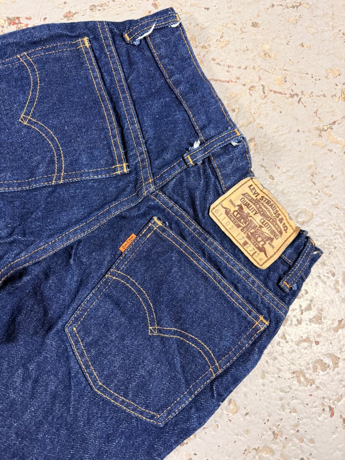 Levi's Vintage Insane Dark Wash Orange Tag Levi Pants 61102 Size US 27 - 2 Thumbnail