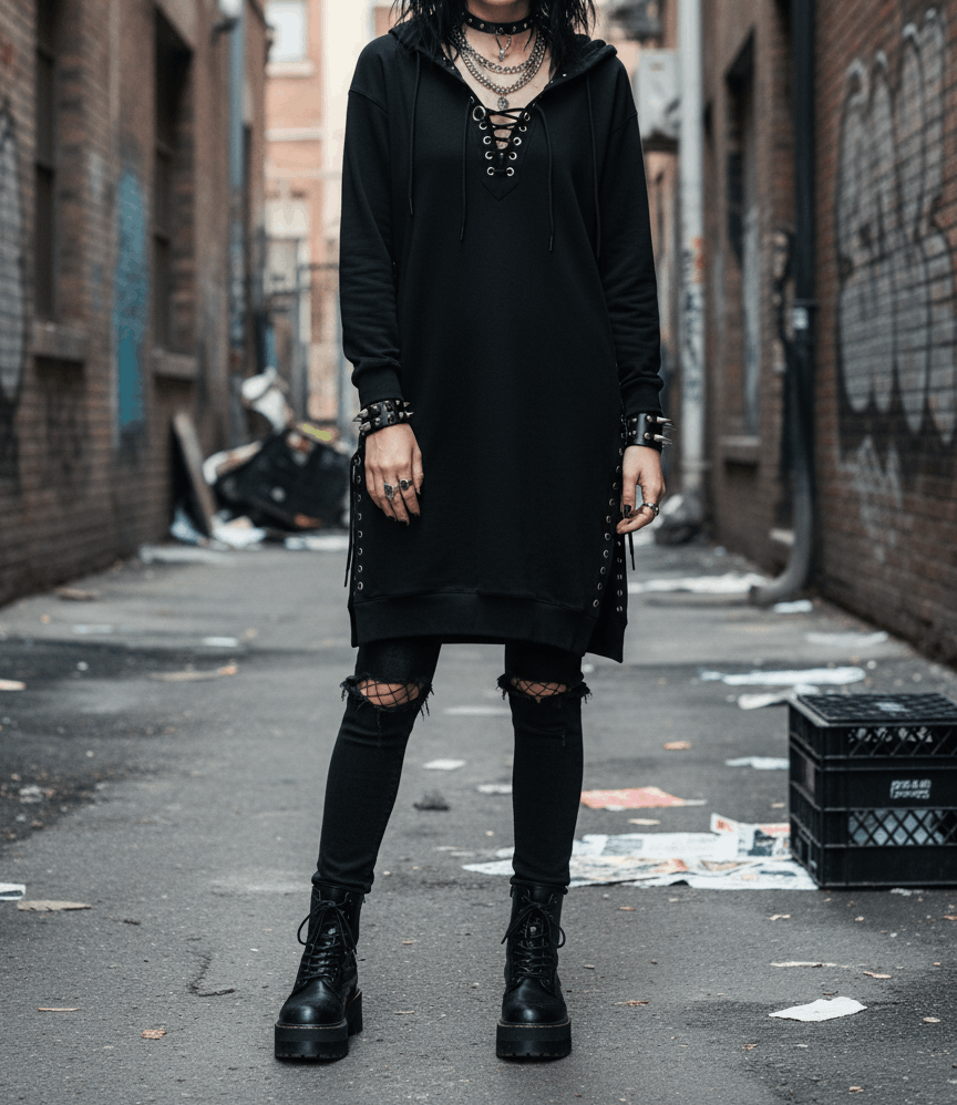 Diesel Diesel gothic punk long hoodie visual kei Size XXS / US 00 / IT 34 - 1 Thumbnail