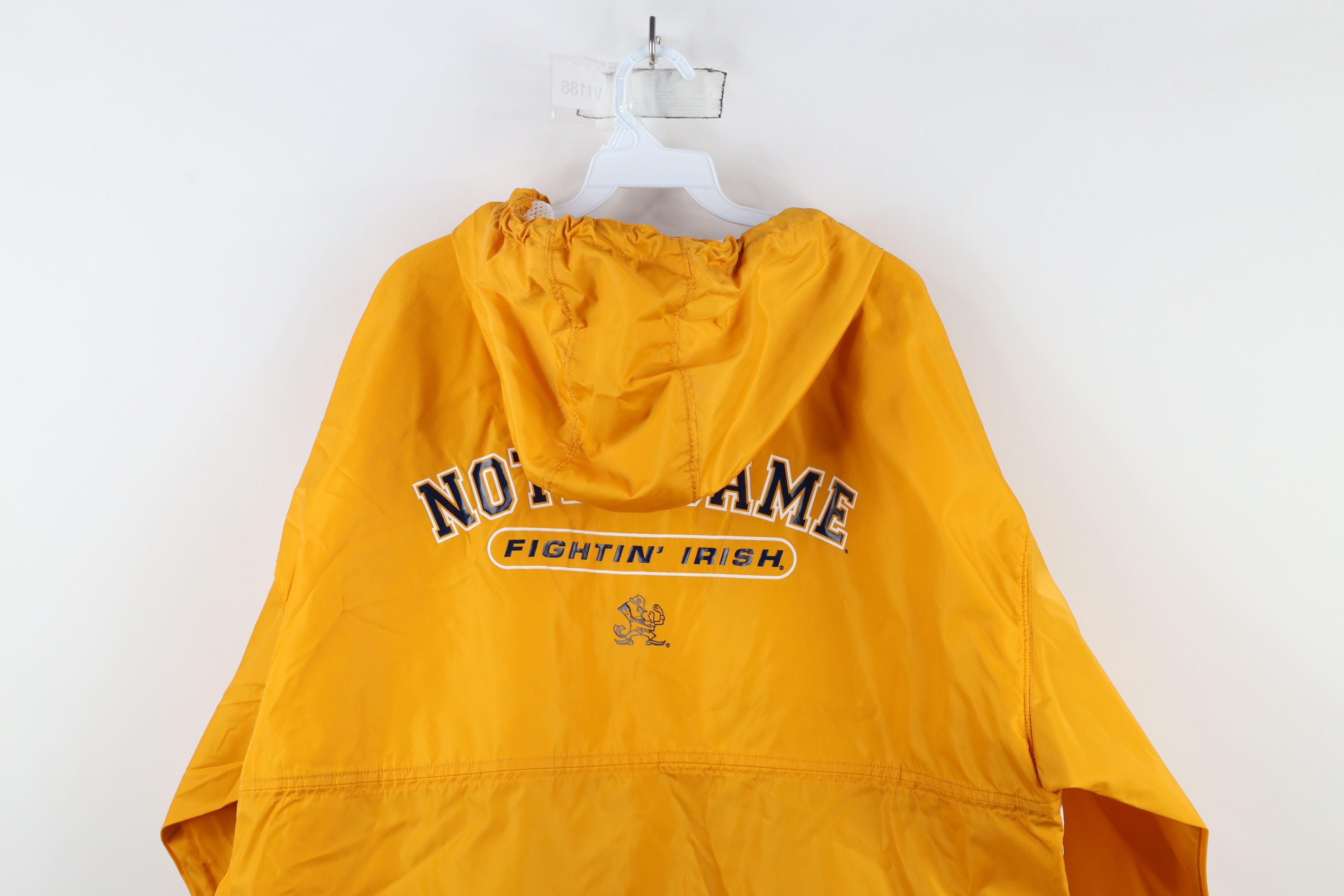 Vintage Vintage 90s Notre Dame University Hooded Windbreaker Jacket Size US L / EU 52-54 / 3 - 13 Thumbnail
