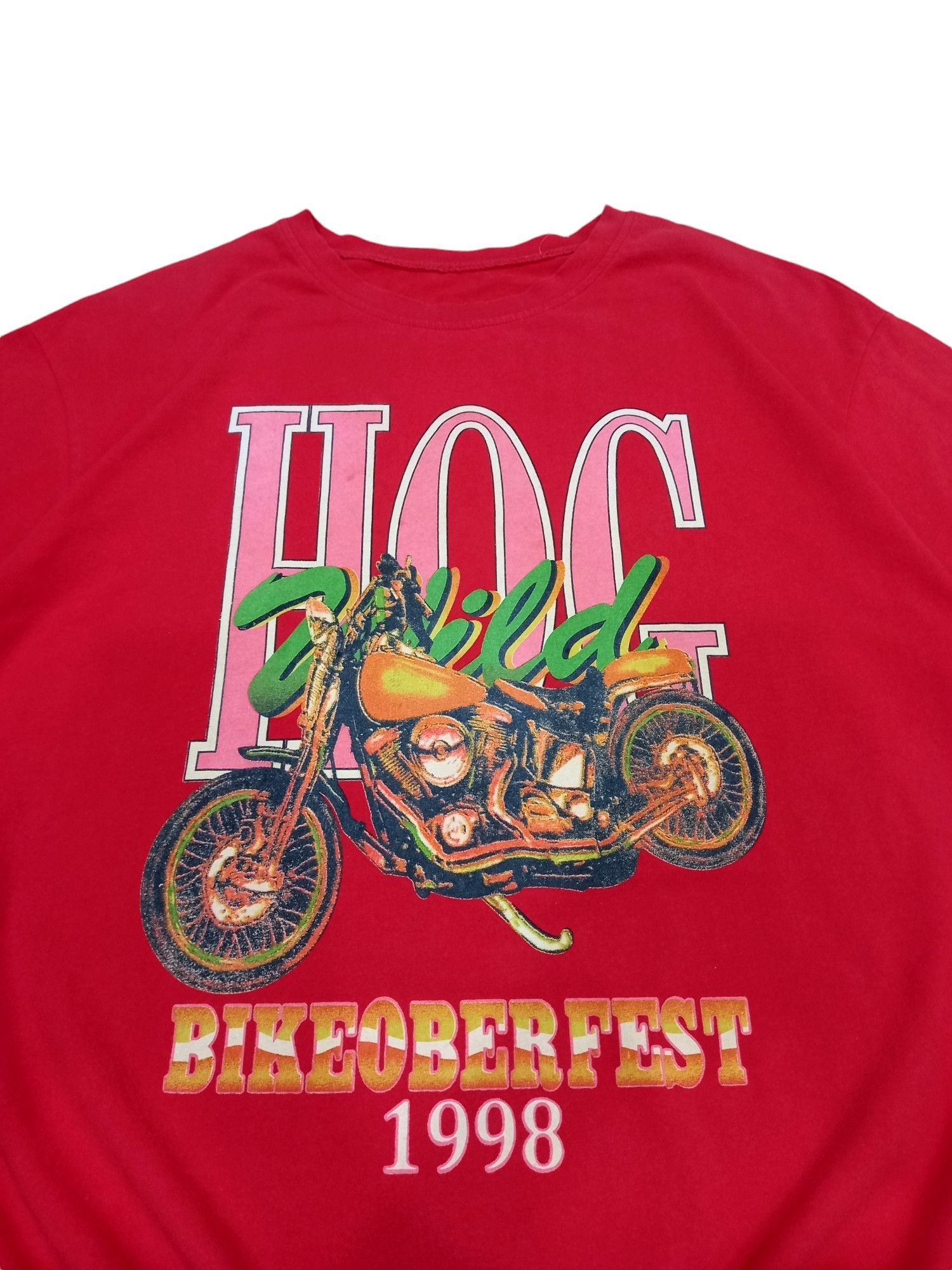 Harley Davidson × Vintage × West Coast Choppers Rare! Vintage '98 Hog Wild Harley Davidson Bikeober Fest Size US XL / EU 56 / 4 - 2 Thumbnail