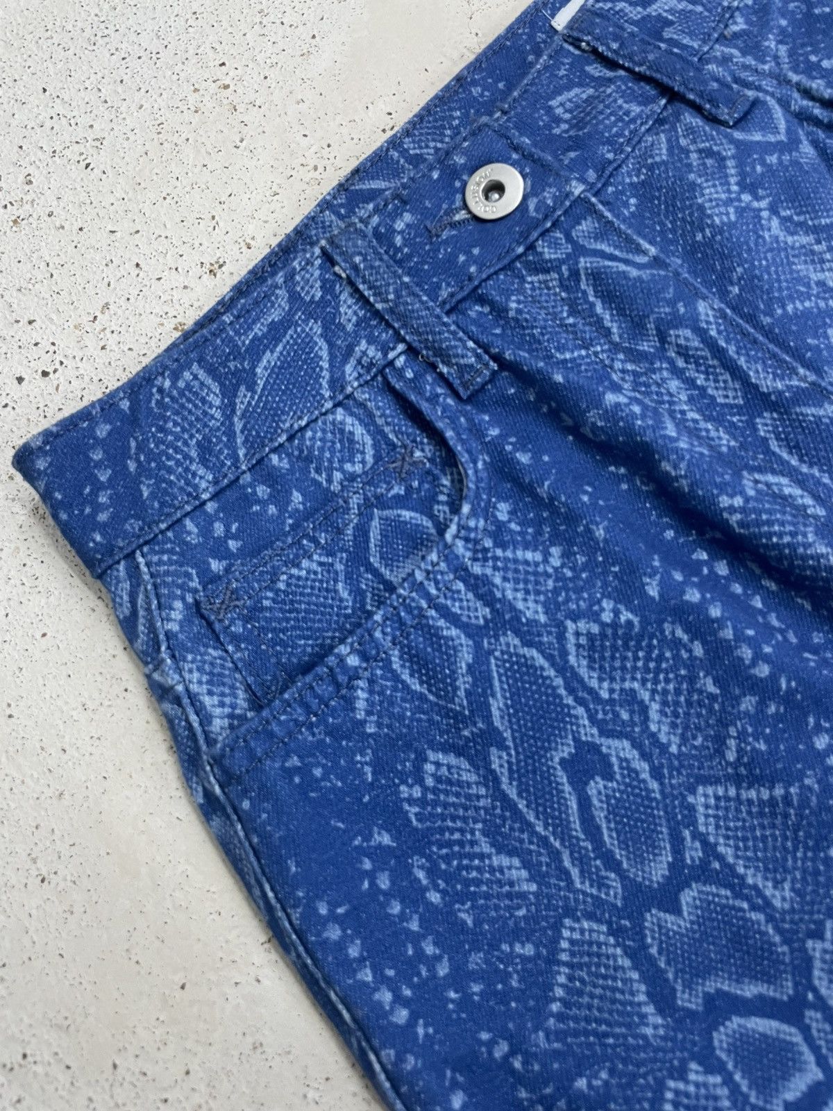 Tornado Mart Collision Denim Snake Skin Flare Pants Japanese Fashion Size US 26 / EU 42 - 8 Thumbnail