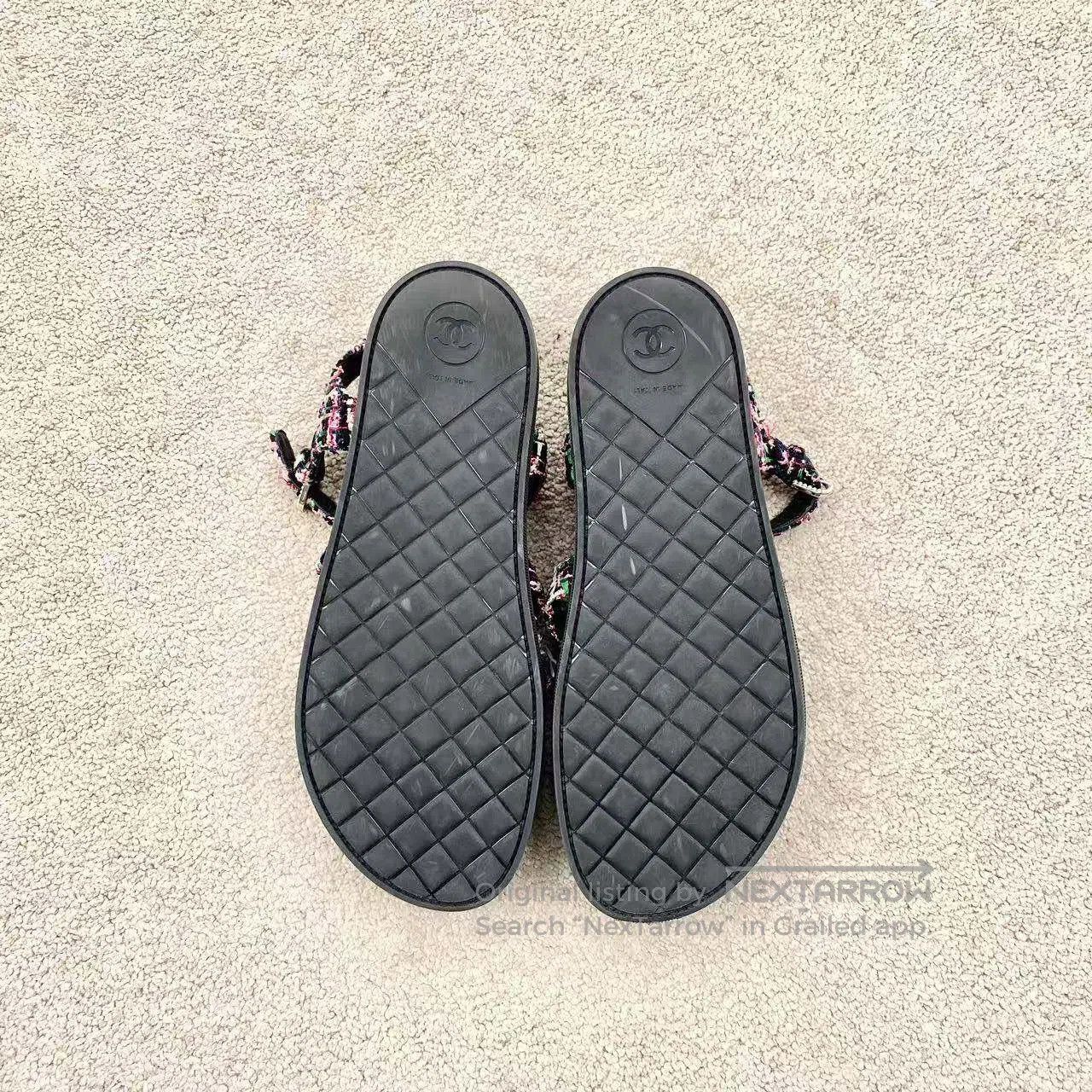 Chanel Chanel Pearl black sandals| Size US 7 / IT 37 - 6 Thumbnail