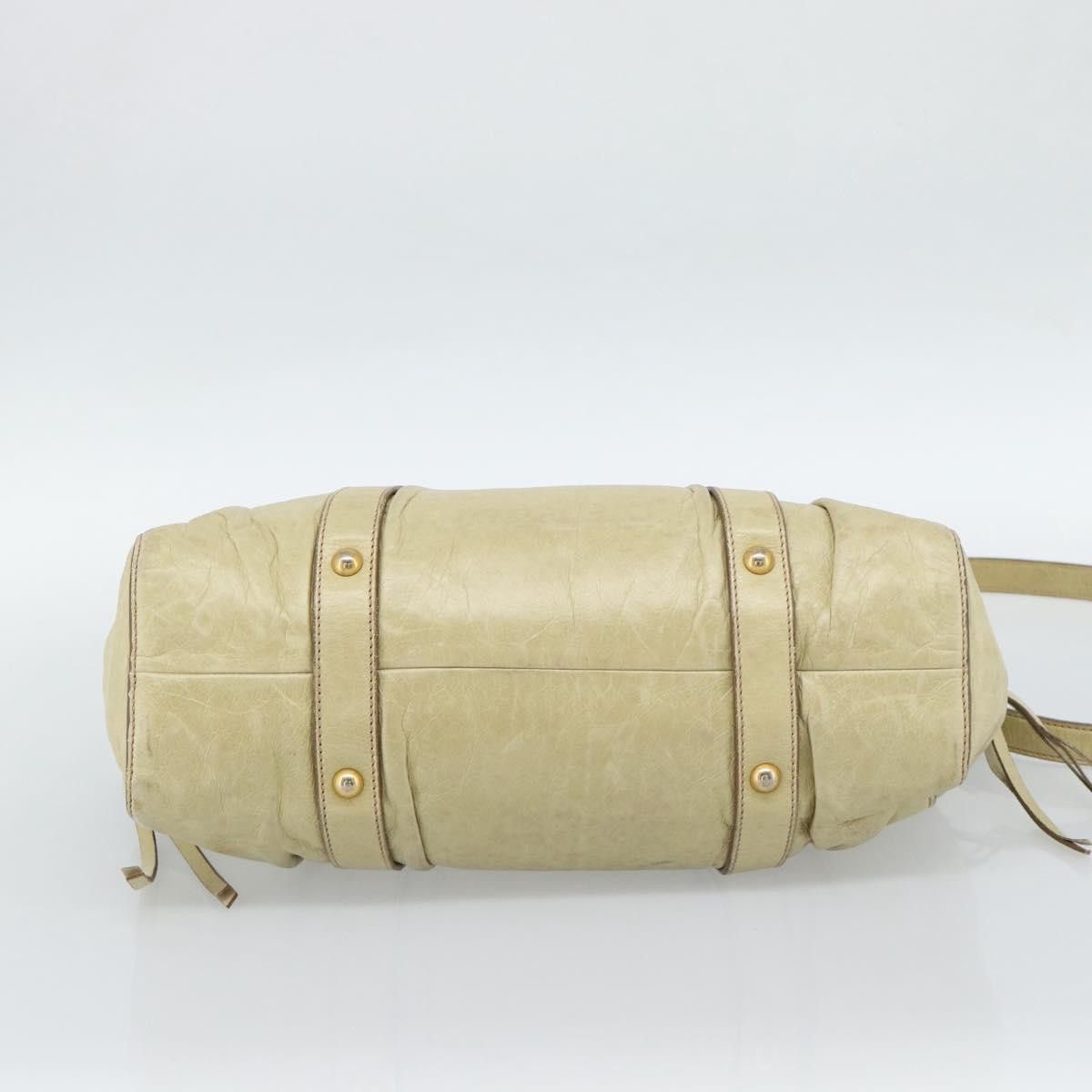 Miu Miu Borsa a mano Miu Miu Matelassé in pelle 2 vie beige oro Size ONE SIZE - 5 Thumbnail