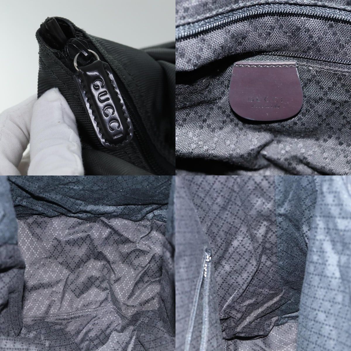 Gucci GUCCI Bamboo Hand Bag Nylon Gray 002 2854 0412 5 Size ONE SIZE - 11 Thumbnail