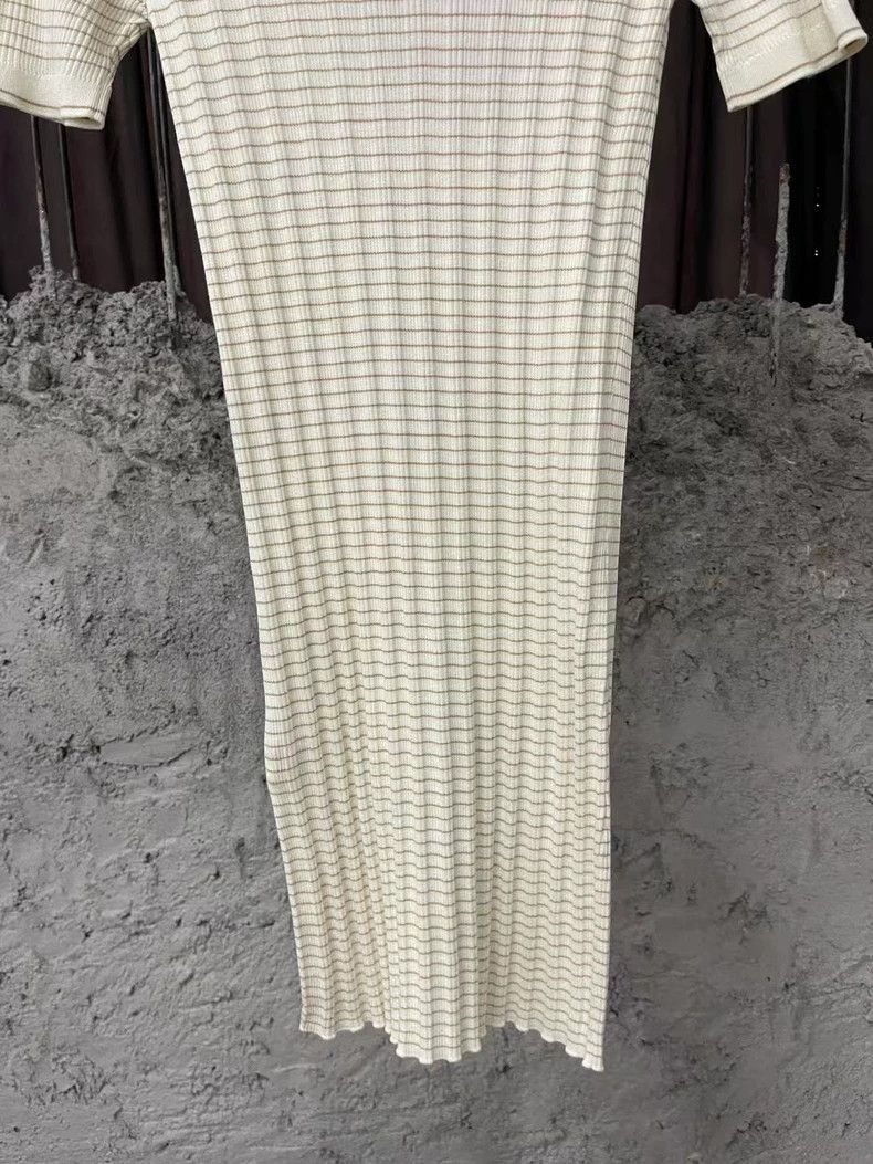 Prada Miu Miu New Logo Knit Dress Stripes -2505 Size US 40 / EU 56 - 4 Thumbnail