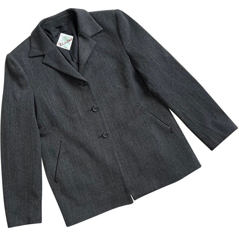image of Vintage Westerlind (Germany) Sharkskin Ulster Ivy League Blazer in Grey, Women's (Size Small)