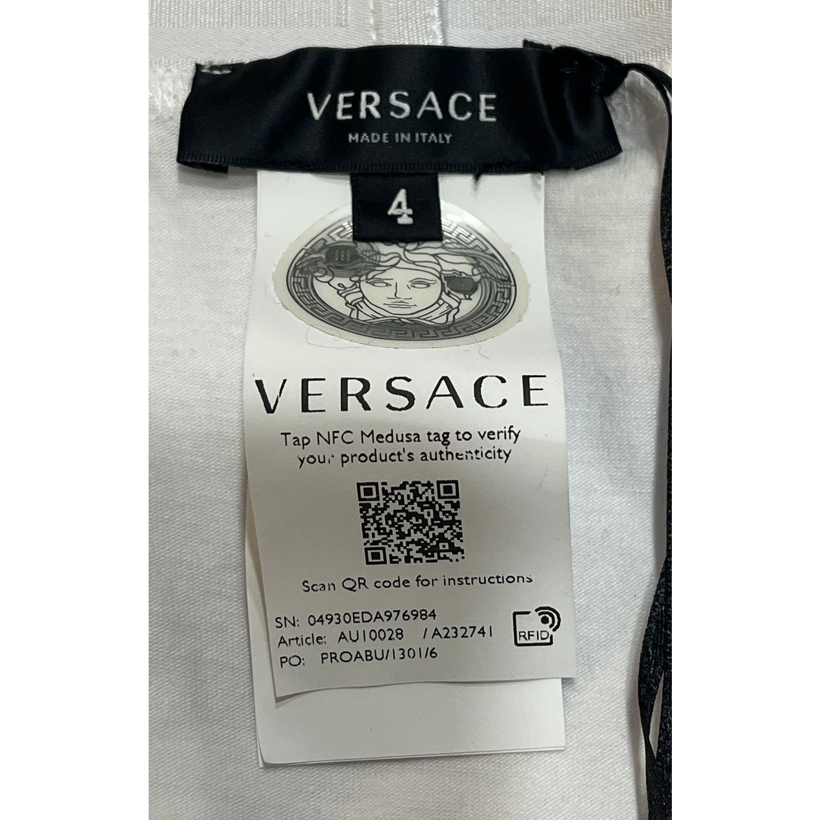Versace 8-32 VERSACE Men's Low Rise Boxer White Size 4/ Small Size 30 - 4 Thumbnail
