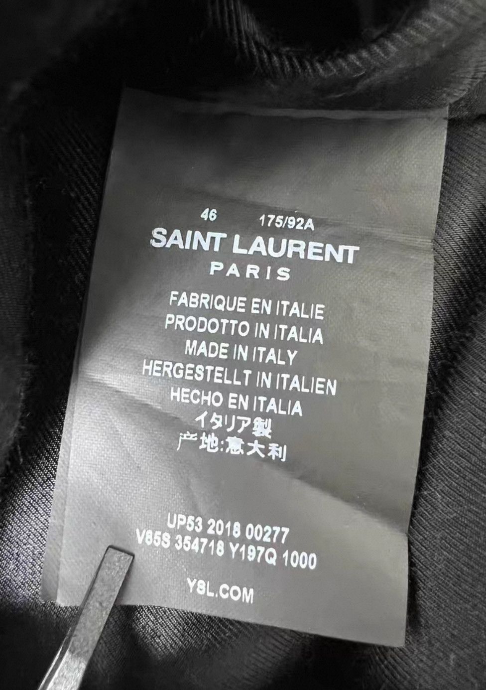 Saint Laurent Paris Saint Laurent Paris Black wool paneled leather Teddy jacket Size US S / EU 44-46 / 1 - 6 Thumbnail