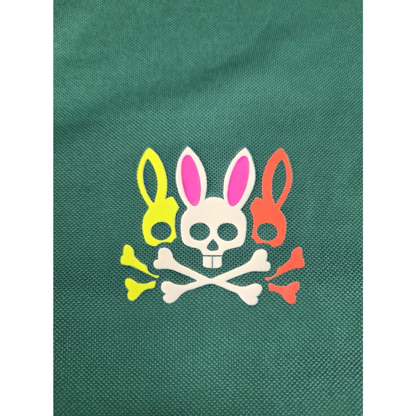 Psycho Bunny Psycho Bunny Polo Shirt Green 2XL Men's Short Sleeve Solid Logo Button Collared Knit Casual Polo Size US XXL / EU 58 / 5 - 5 Thumbnail