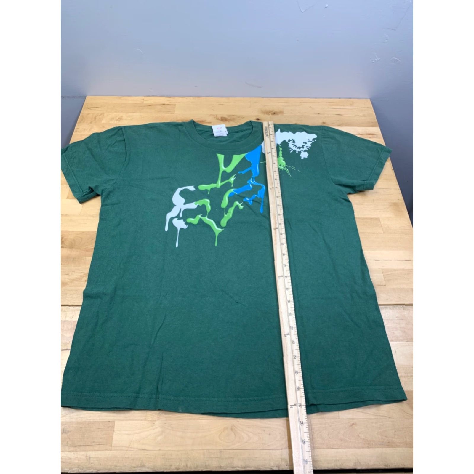 Vintage VINTAGE Fox Racing Shirt Mens L Green Motocross Y2K Paint Splatter Size US L / EU 52-54 / 3 - 5 Thumbnail