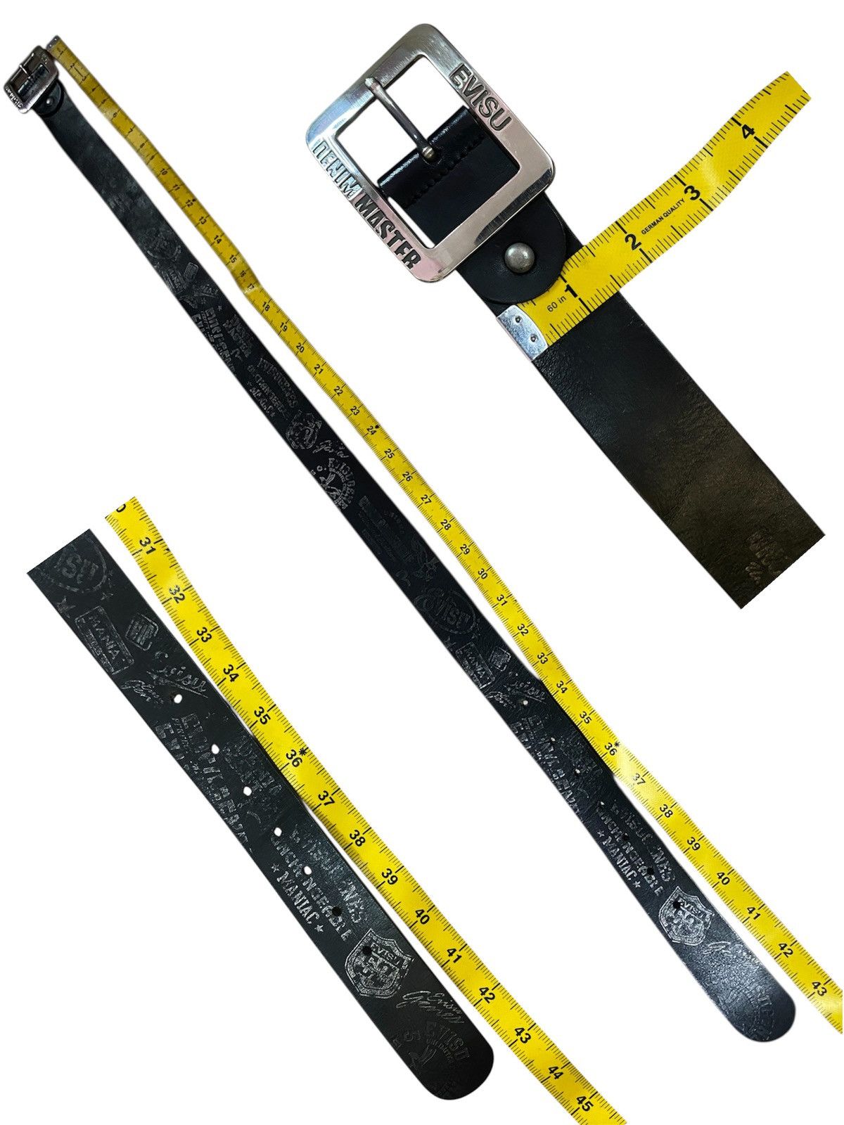 Evisu Evisu black leather belt Size 36 - 13 Thumbnail